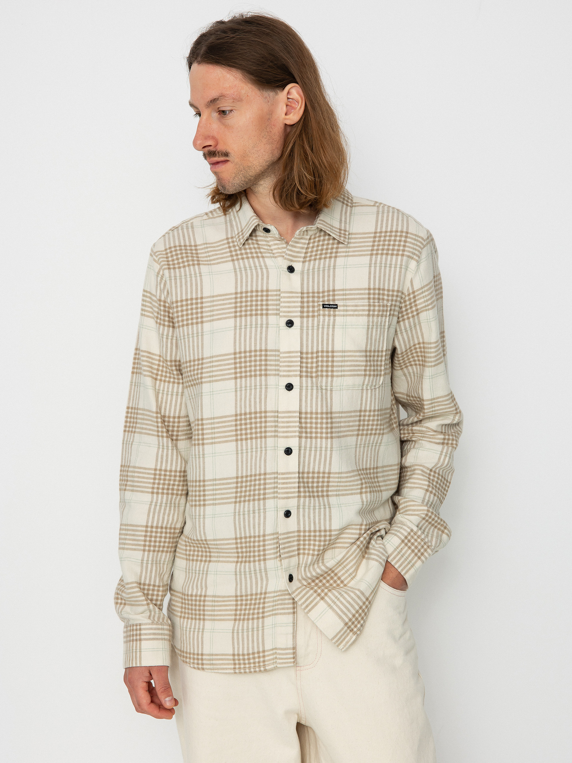 Cămașă Volcom Caden Plaid Ls (dirty white)