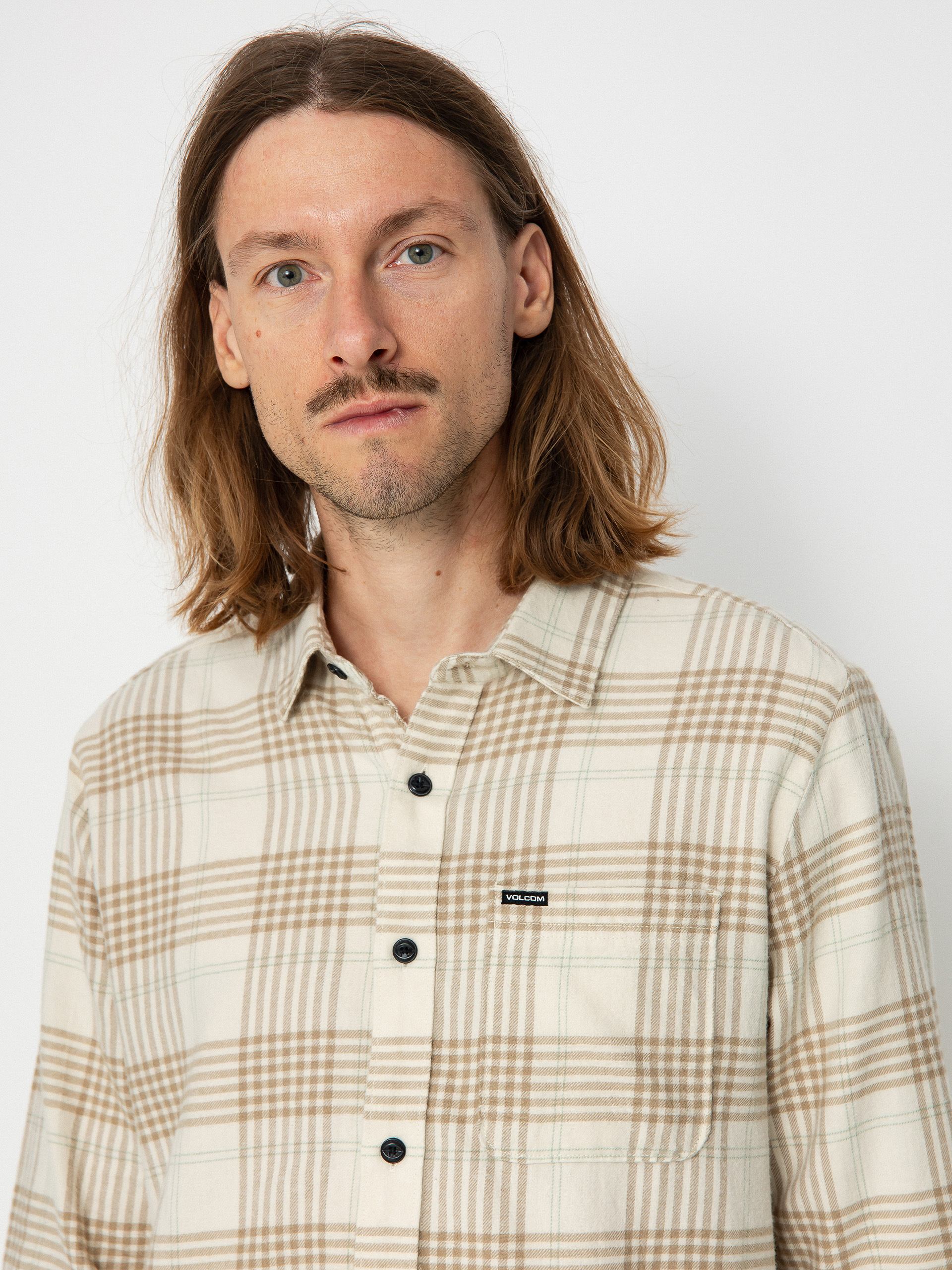 Cămașă Volcom Caden Plaid Ls (dirty white)