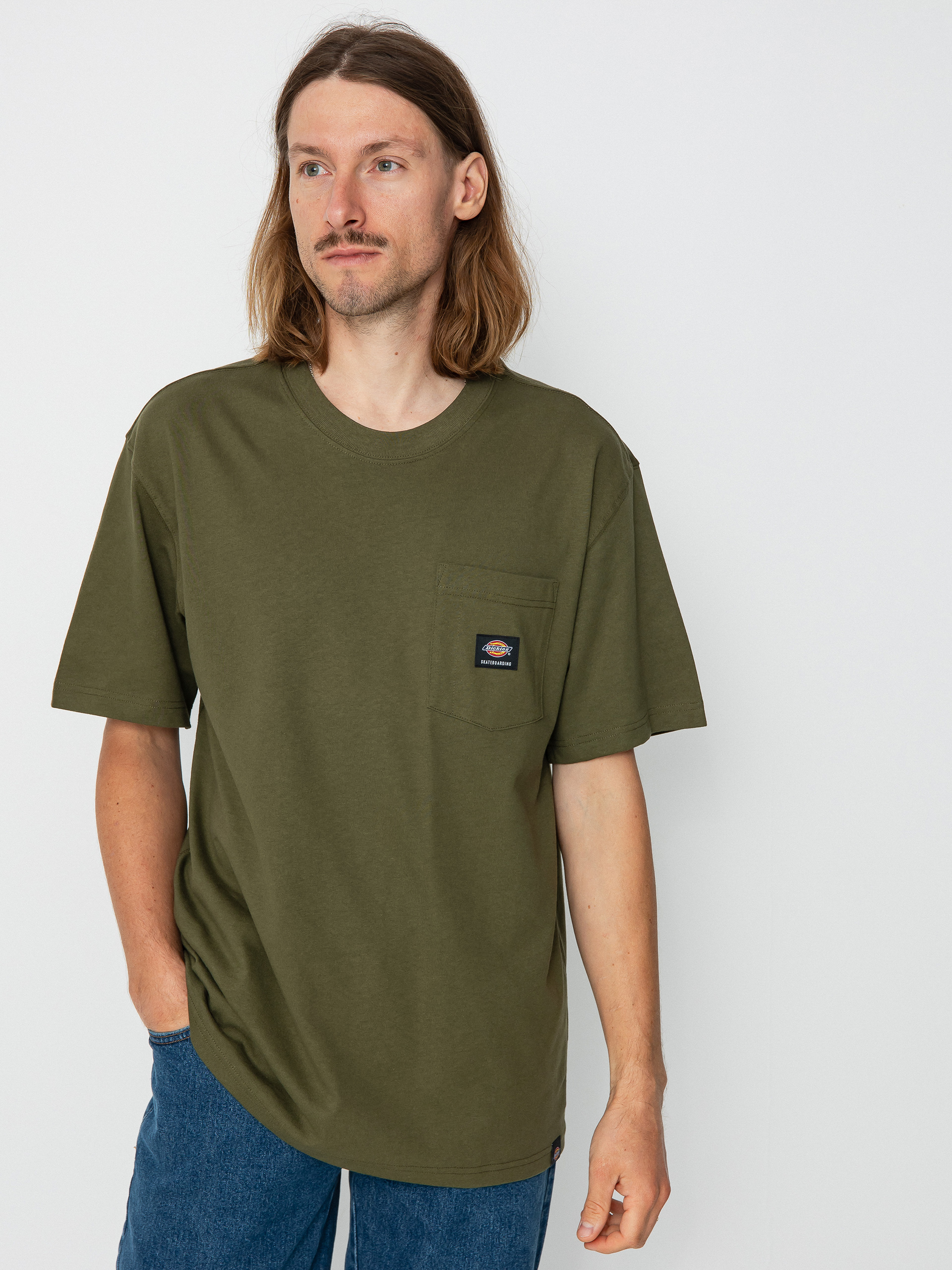 Tricou Dickies Mount Vista Pocket (dark olive)