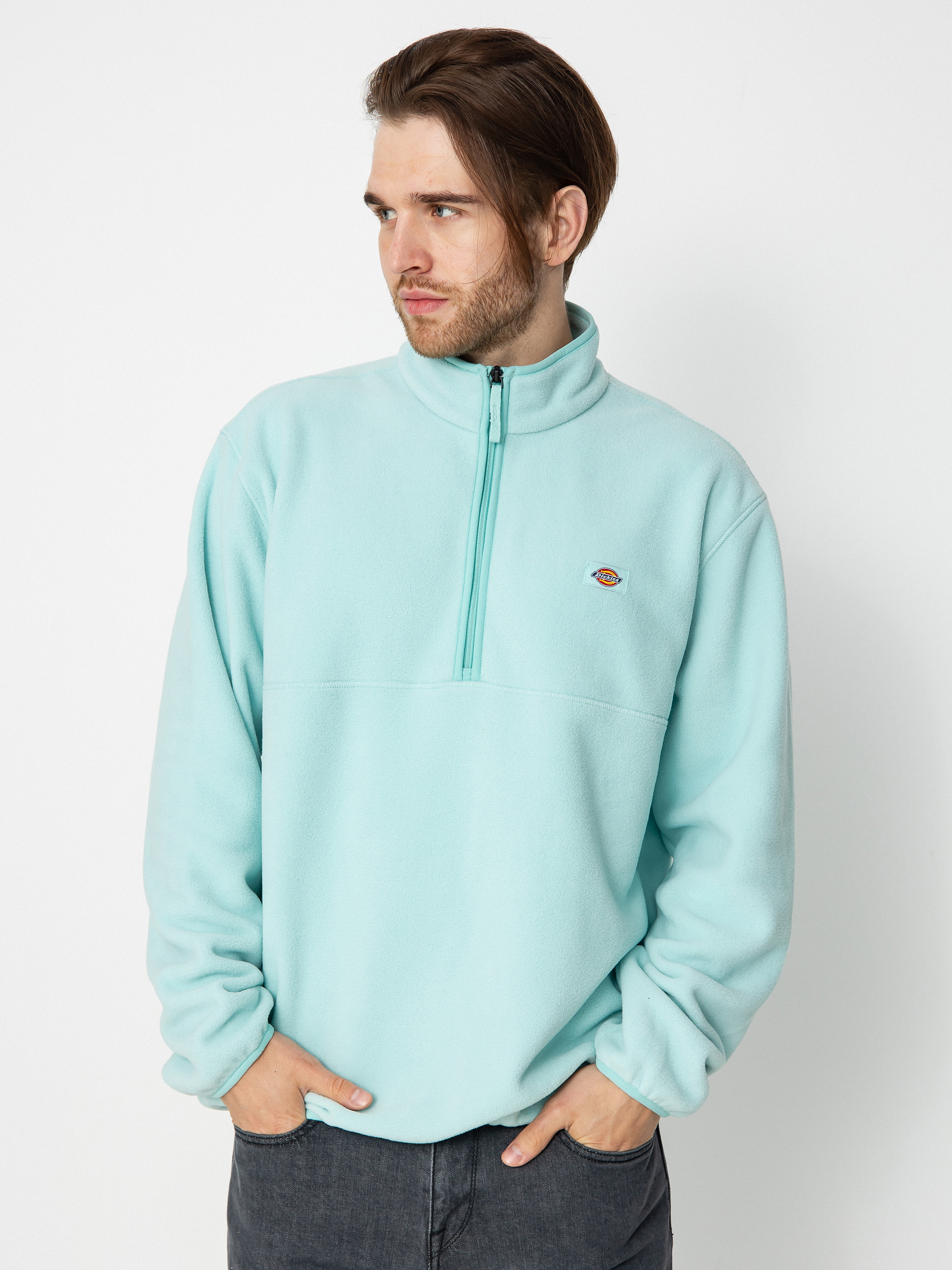 Hanorac din fleece Dickies Louisburg (pastl turquoise)