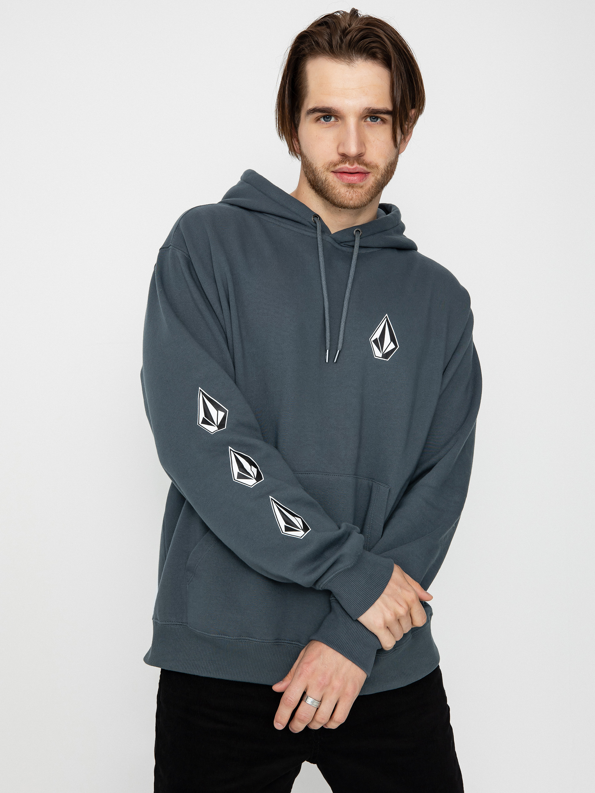 Hanorac cu glugă Volcom Iconic Stone HD (dark slate)