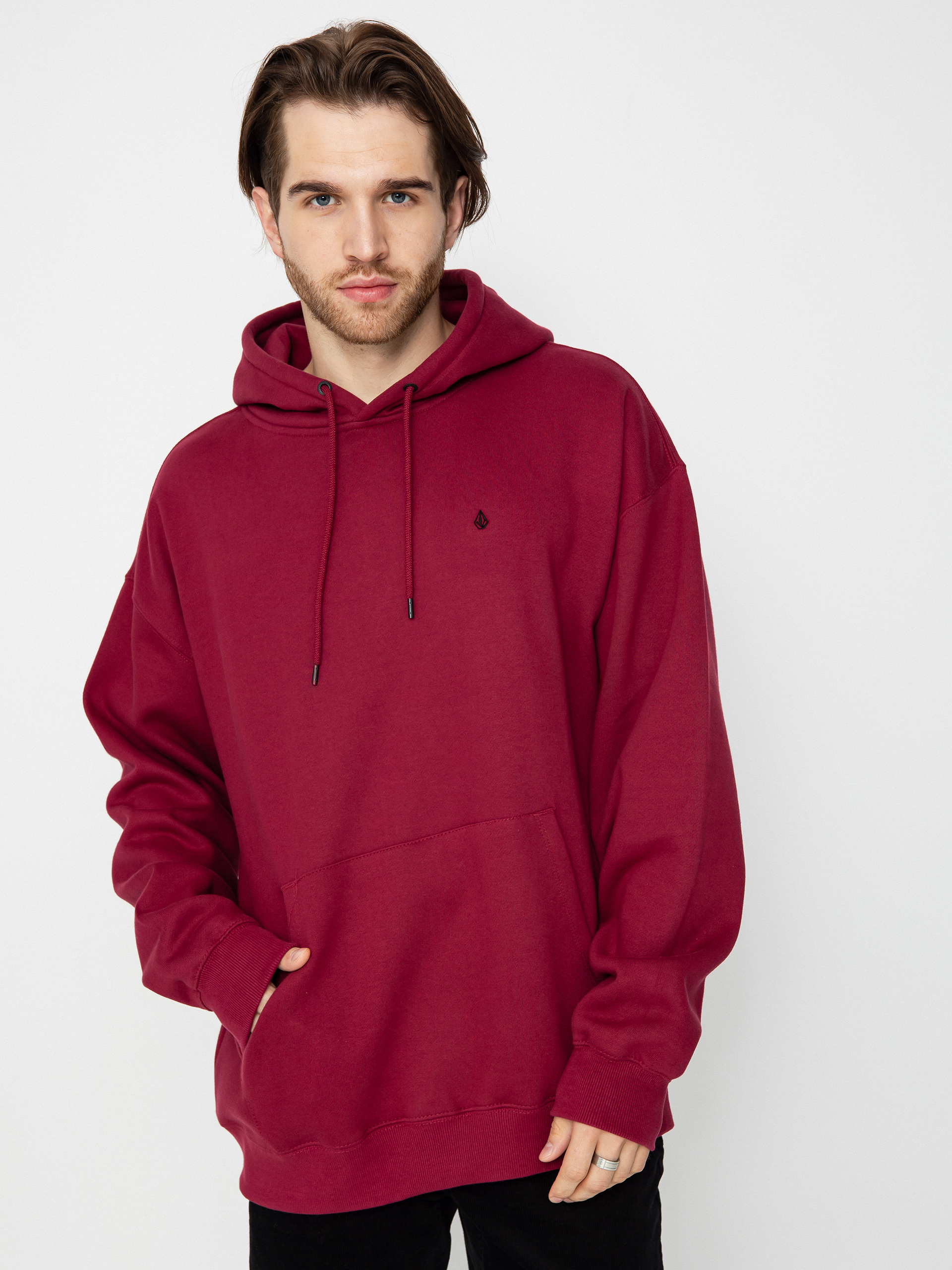 Hanorac cu glugă Volcom Single Stone HD (wine)