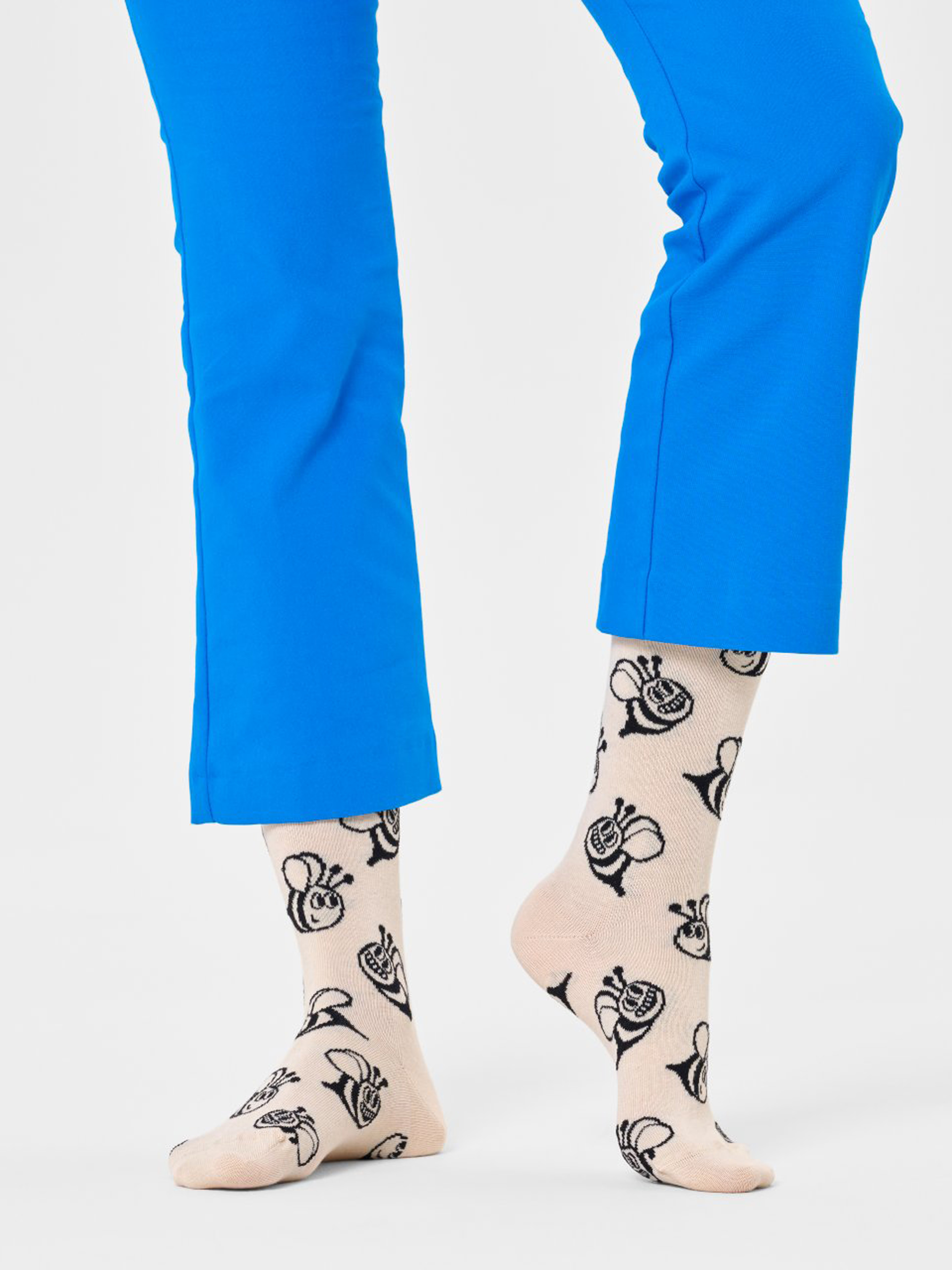 Șosete Happy Socks Bee (off white)