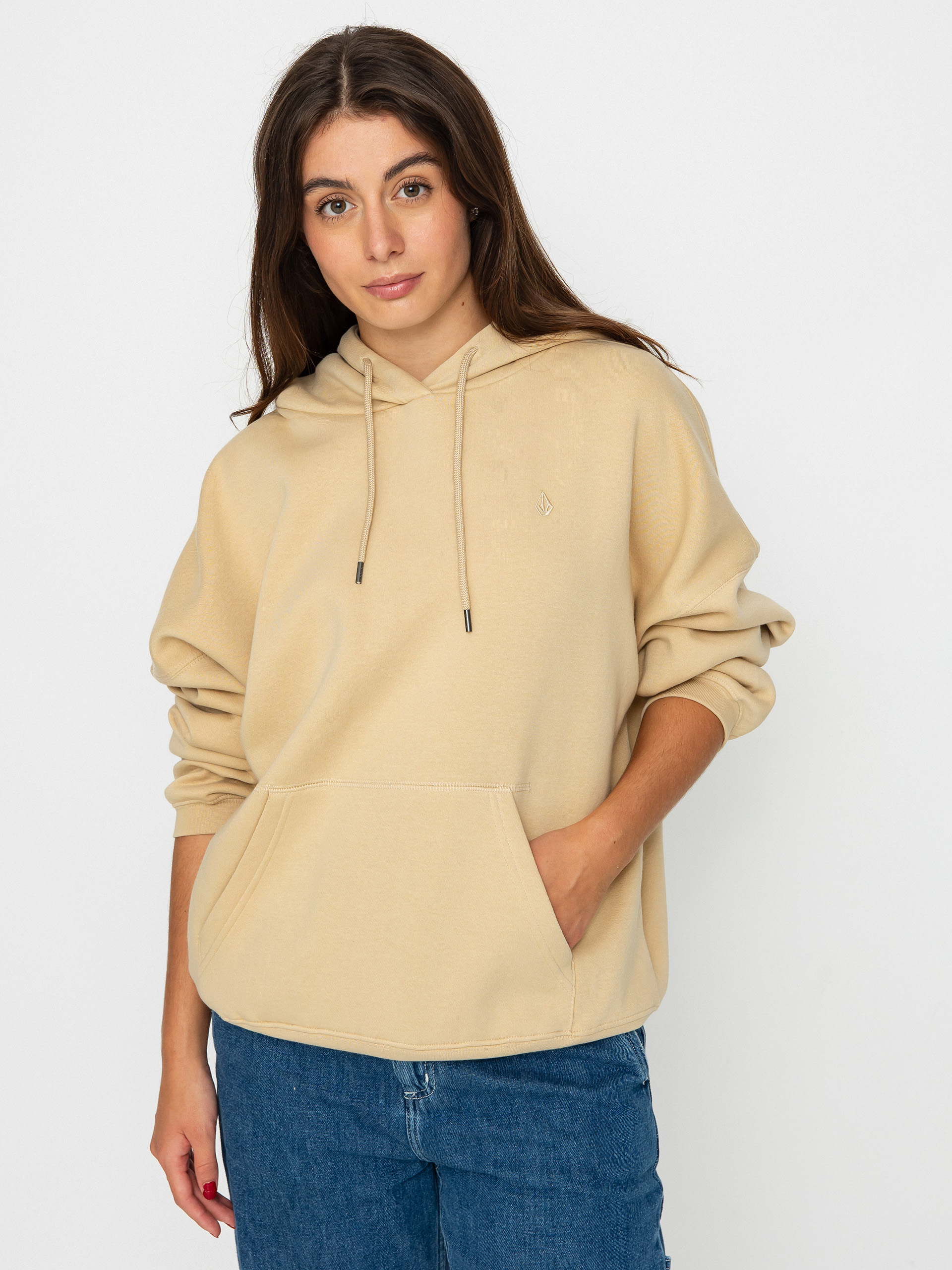 Hanorac cu glugă Volcom Stone Heart II HD Wmn (khaki)