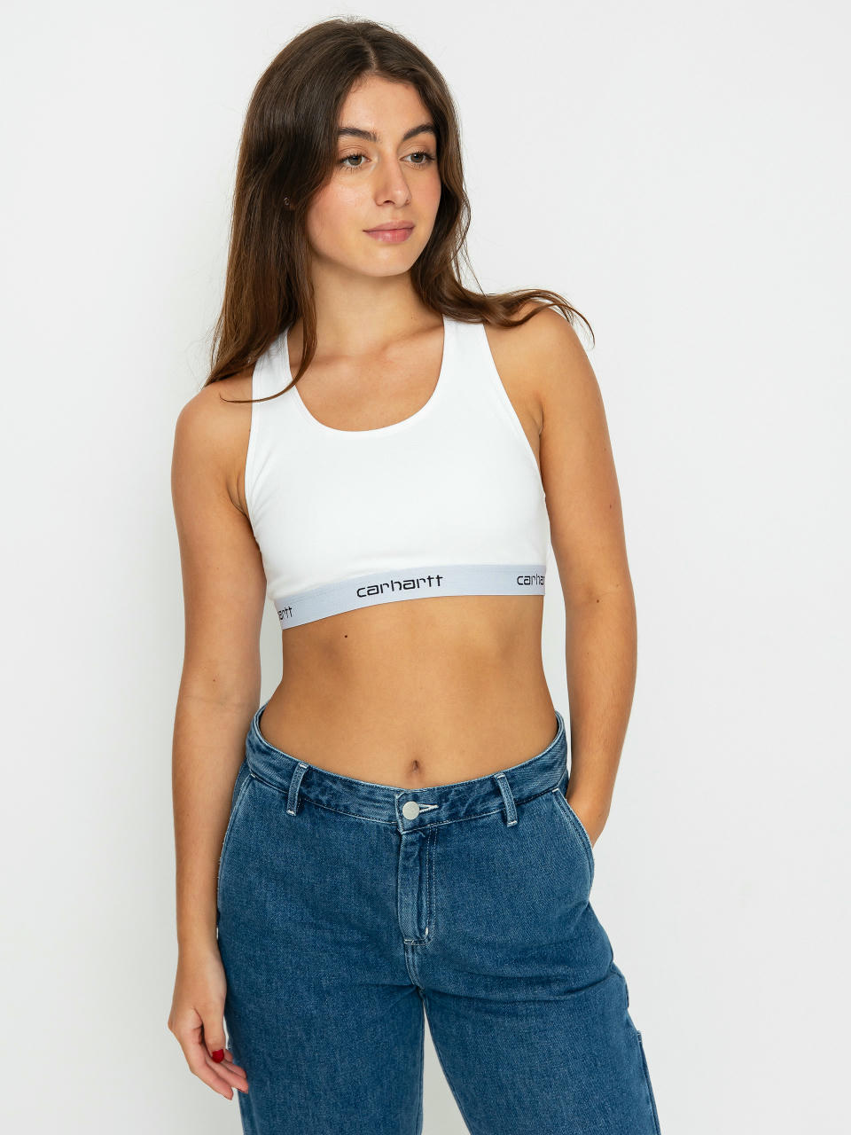 Lenjerie de corp Carhartt WIP Top Script Racer Tank Wmn (white)