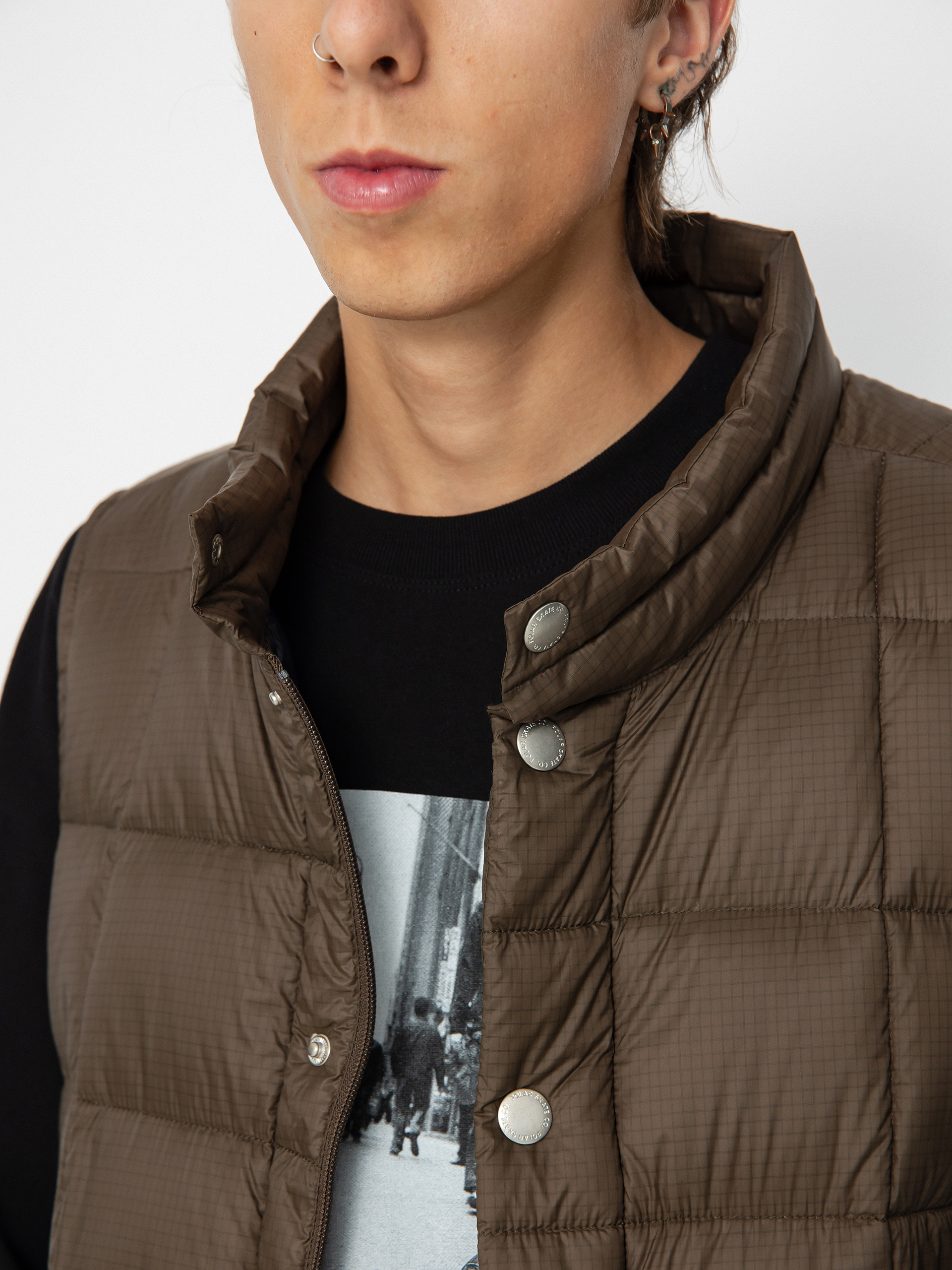 Vestă Polar Skate Lightweight Puffer Vest (brown)