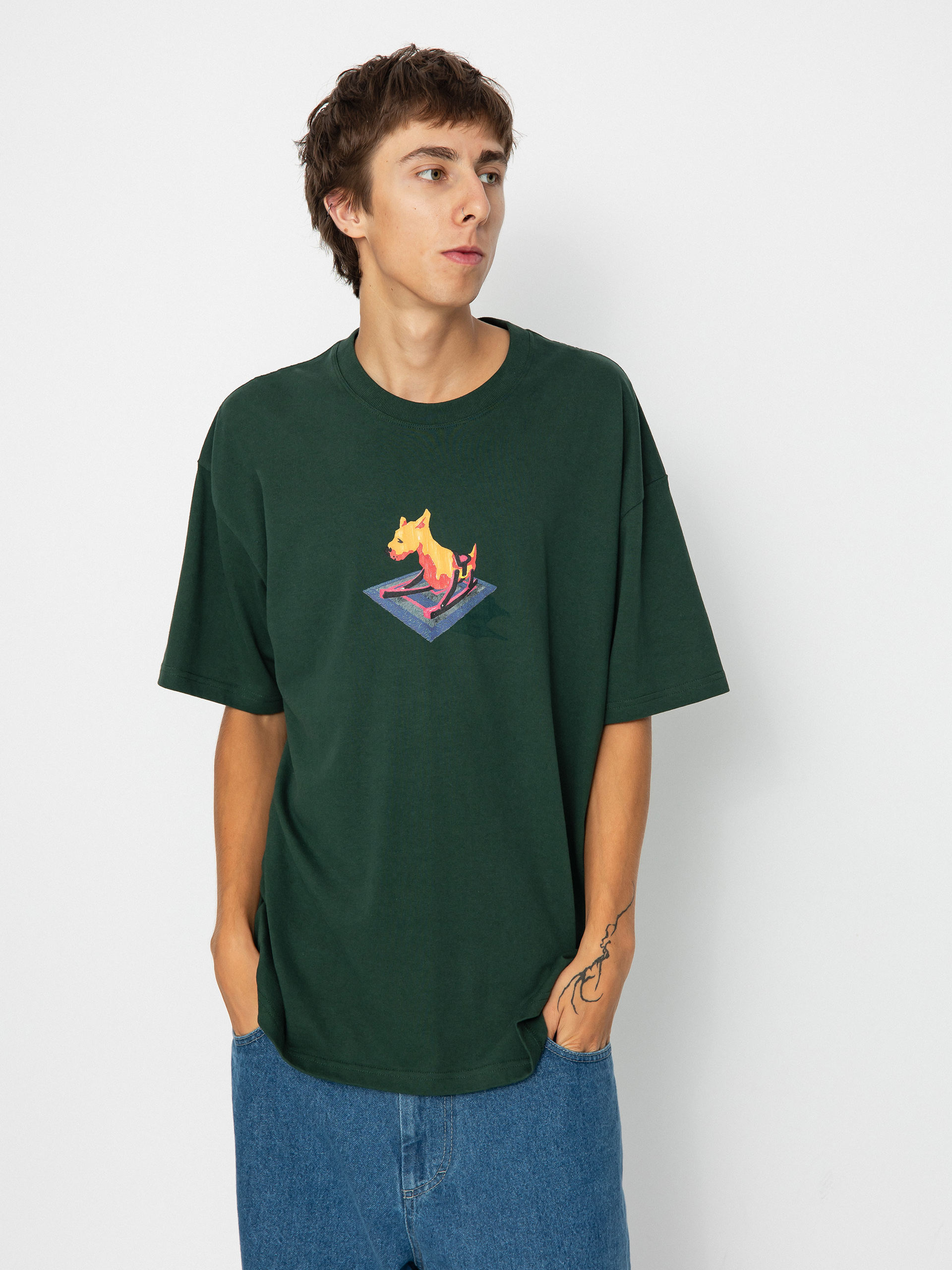 Tricou Polar Skate Dog (dark green)