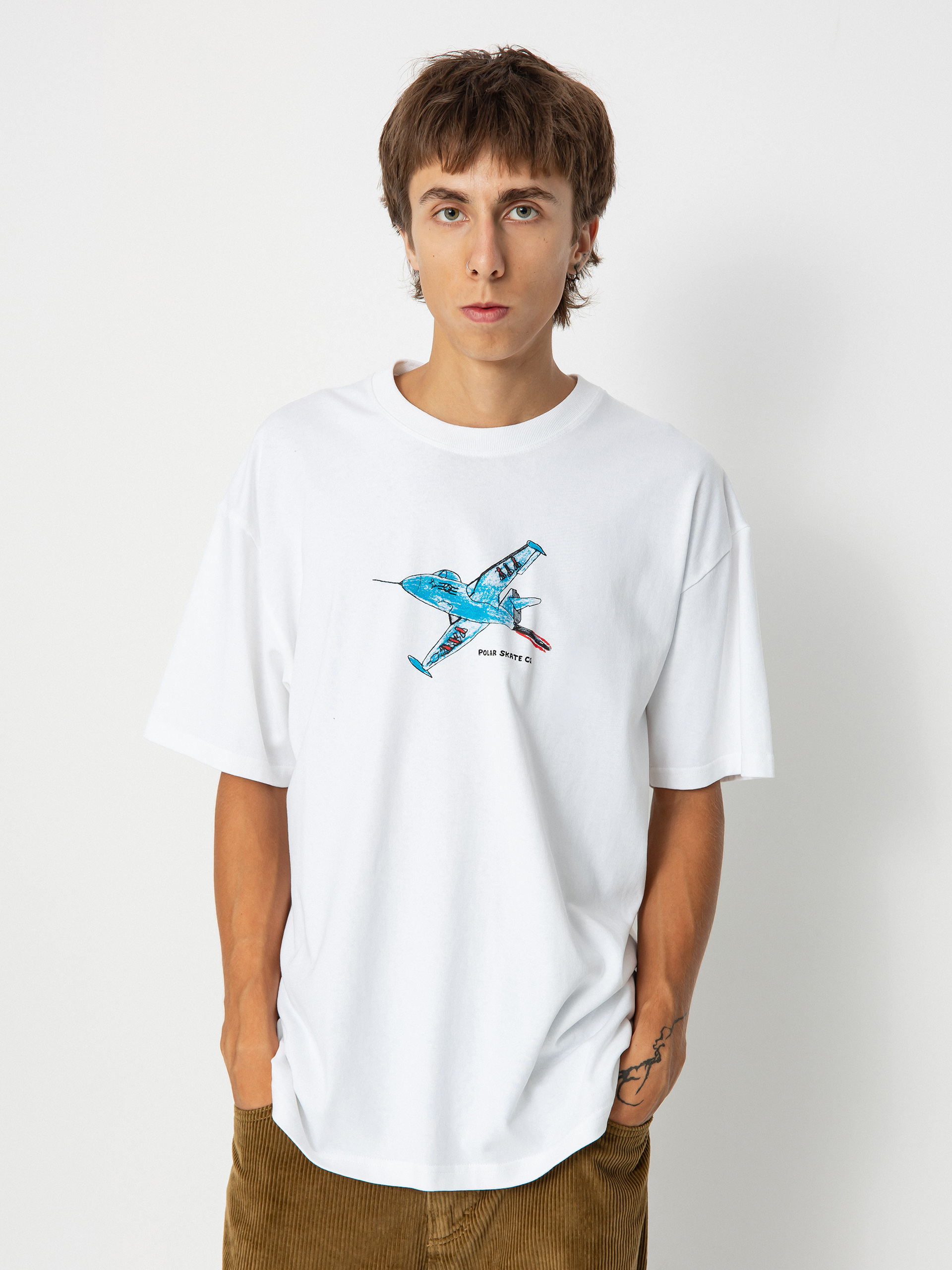 Tricou Polar Skate Panter Jet (white)