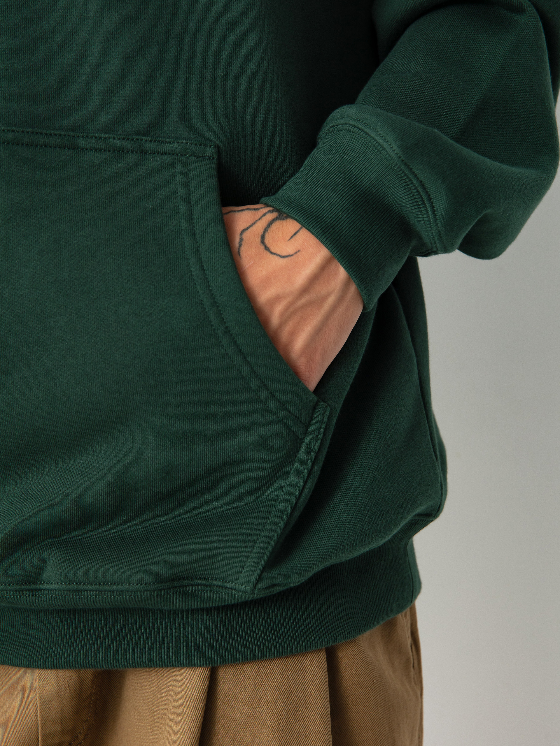 Hanorac cu glugă Polar Skate Dave Dog HD (dark green)