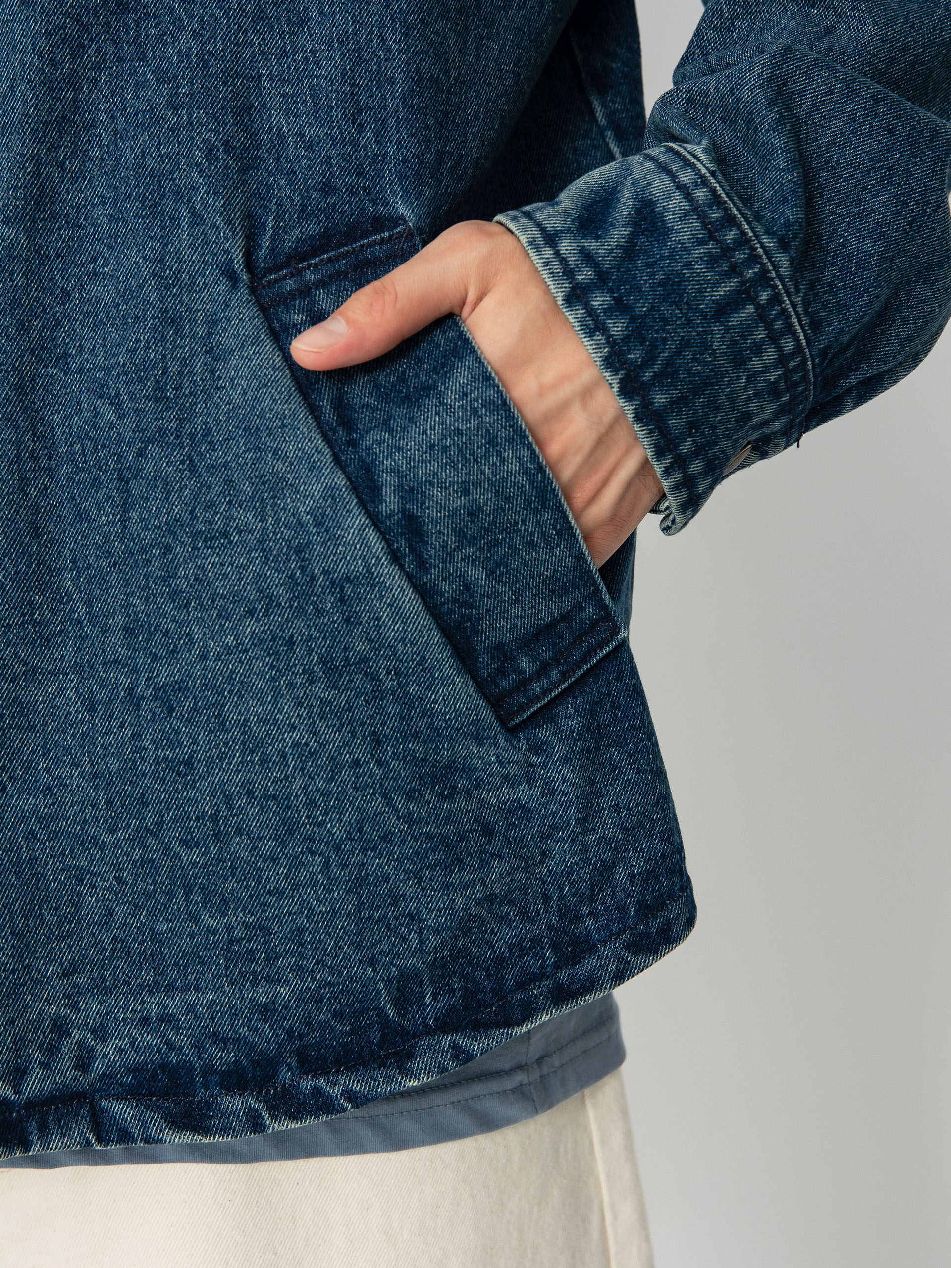 Geacă Brixton Durham (medium wash indigo)