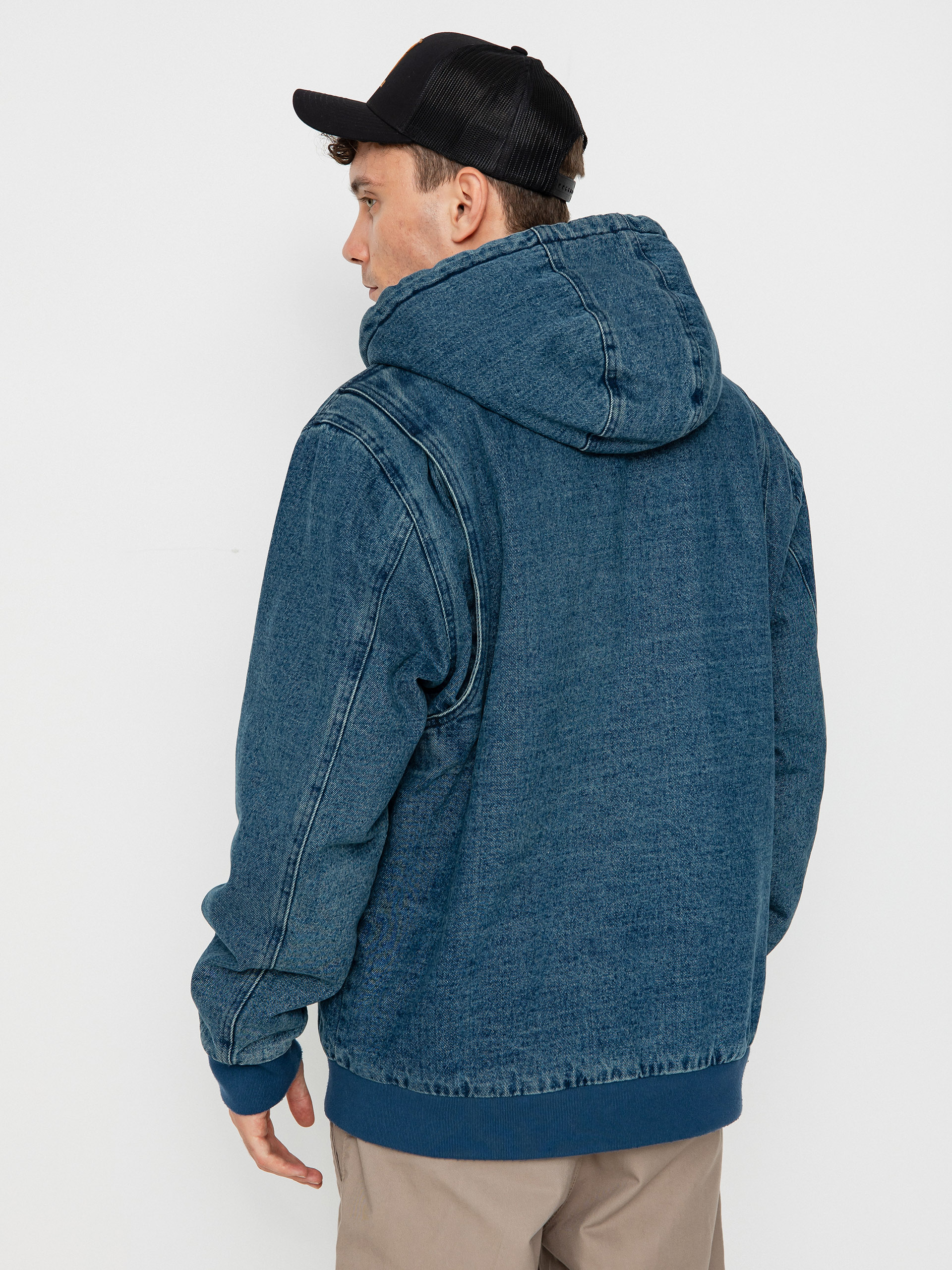 Geacă Brixton Builders ZHD (medium wash indigo)