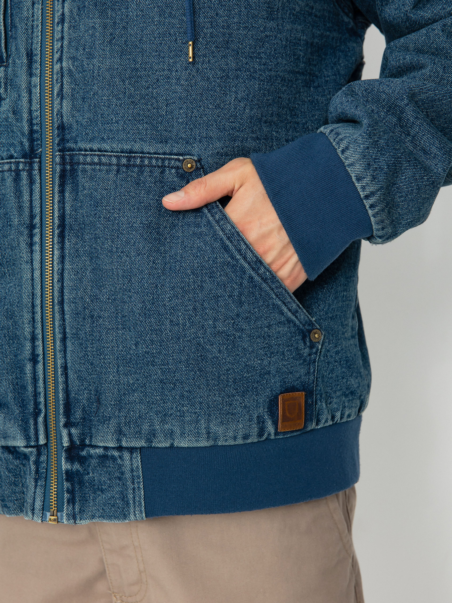 Geacă Brixton Builders ZHD (medium wash indigo)