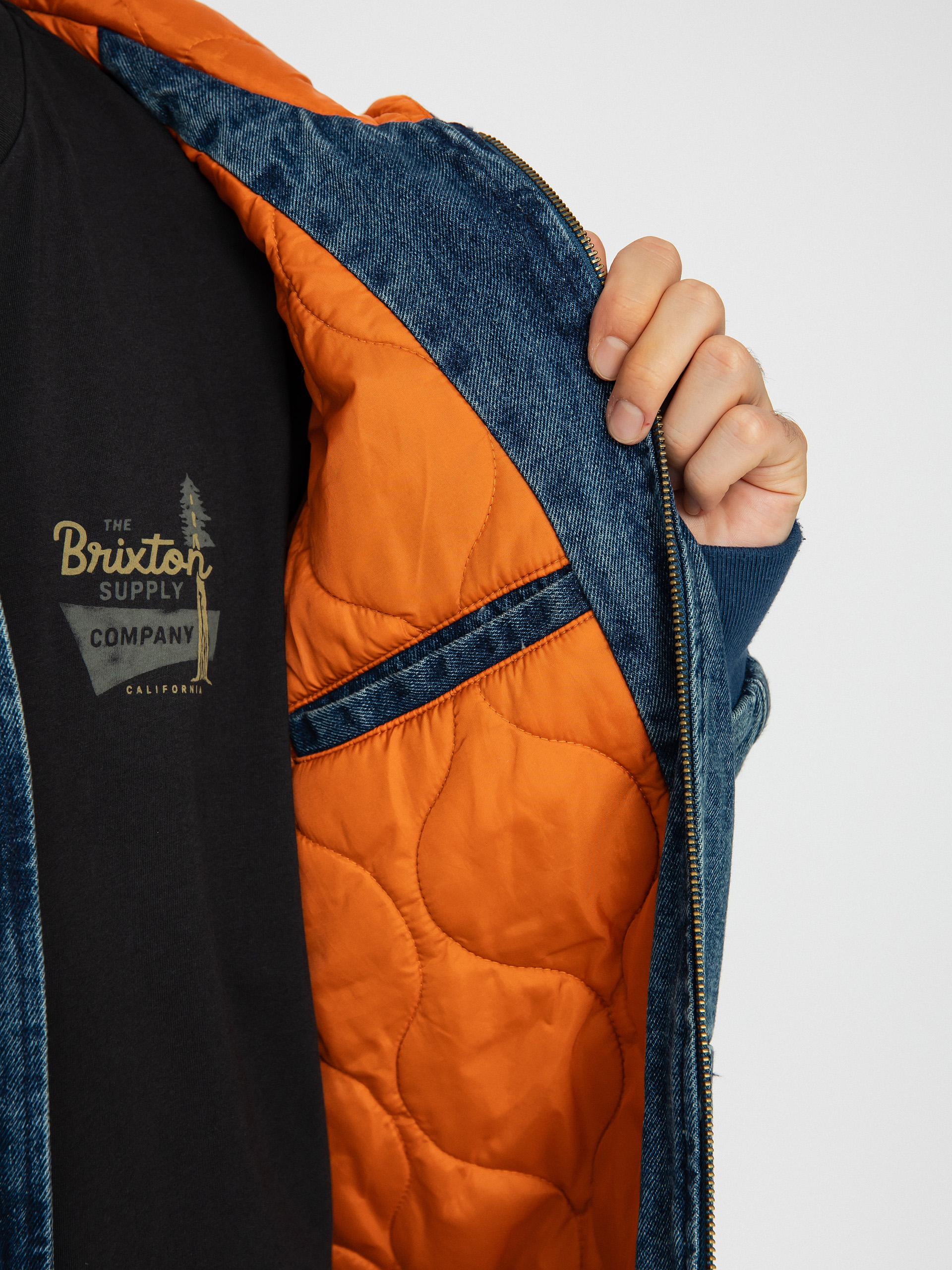 Geacă Brixton Builders ZHD (medium wash indigo)