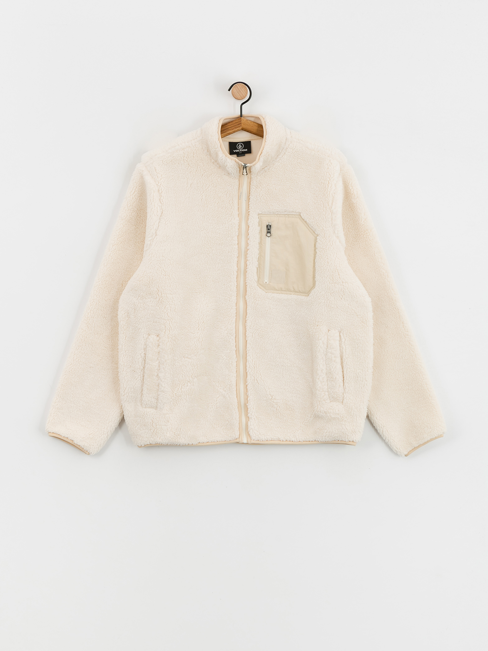 Pentru bărbați Hanorac din fleece Volcom Muzzer Fuzzar Zip (dirty white)