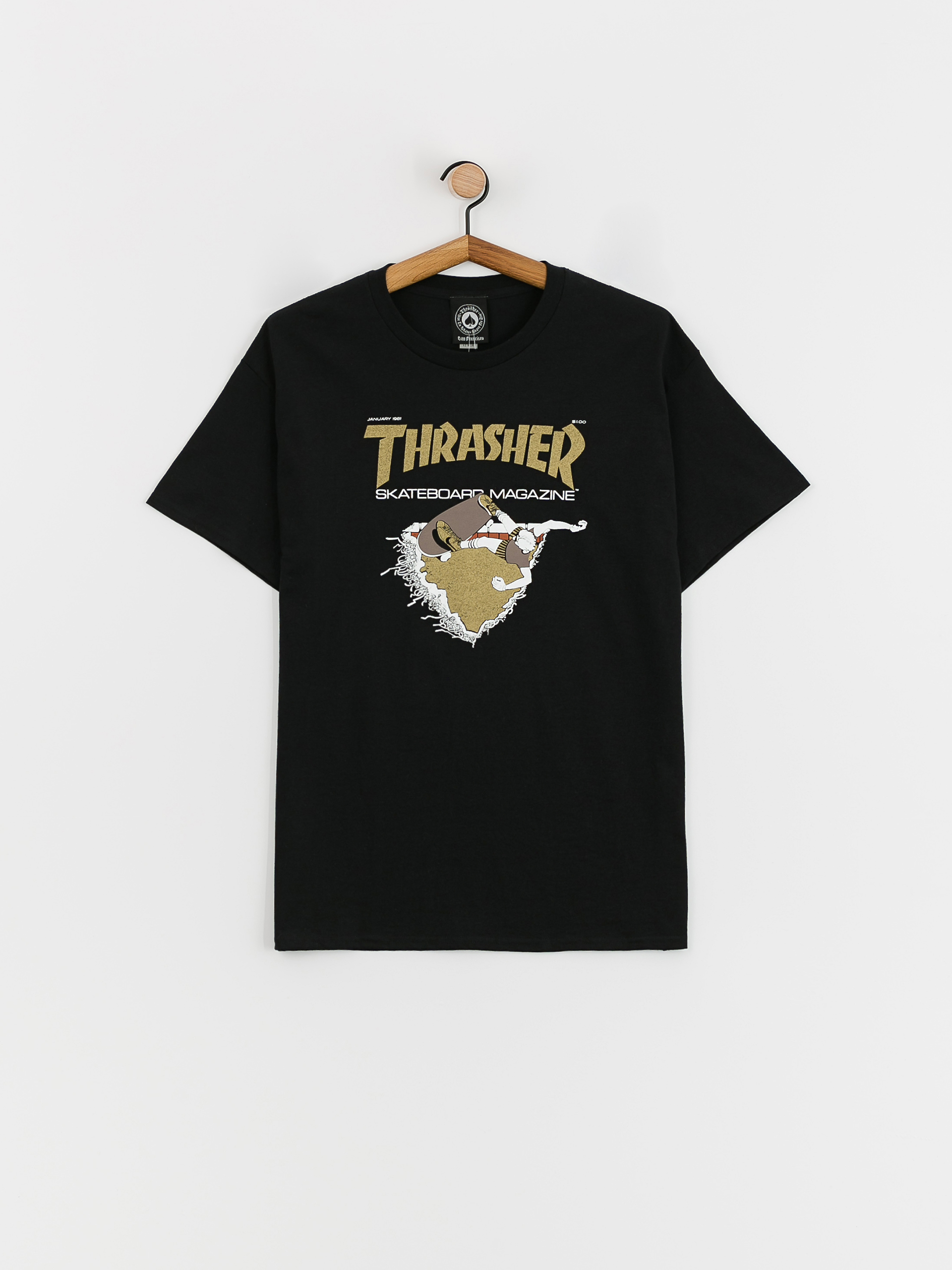 Tricou Thrasher First Cover (black/gold)