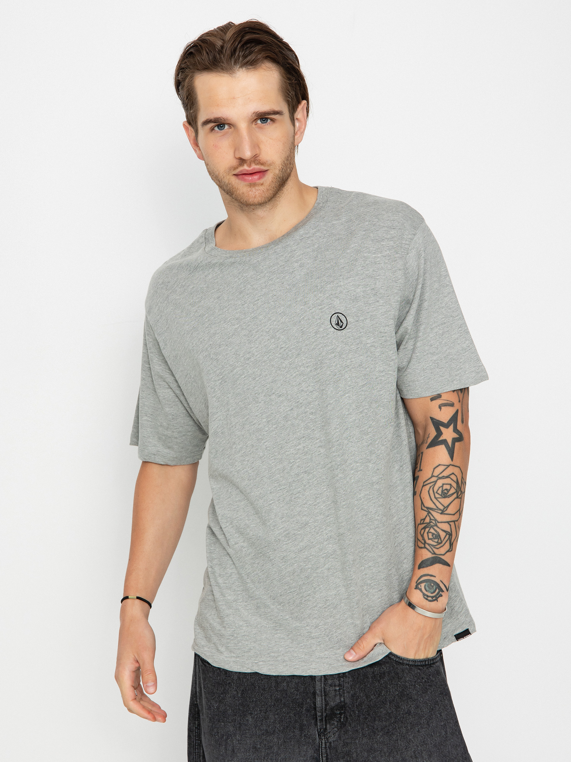 Tricou Volcom Circle Blanks Hth (heather grey)