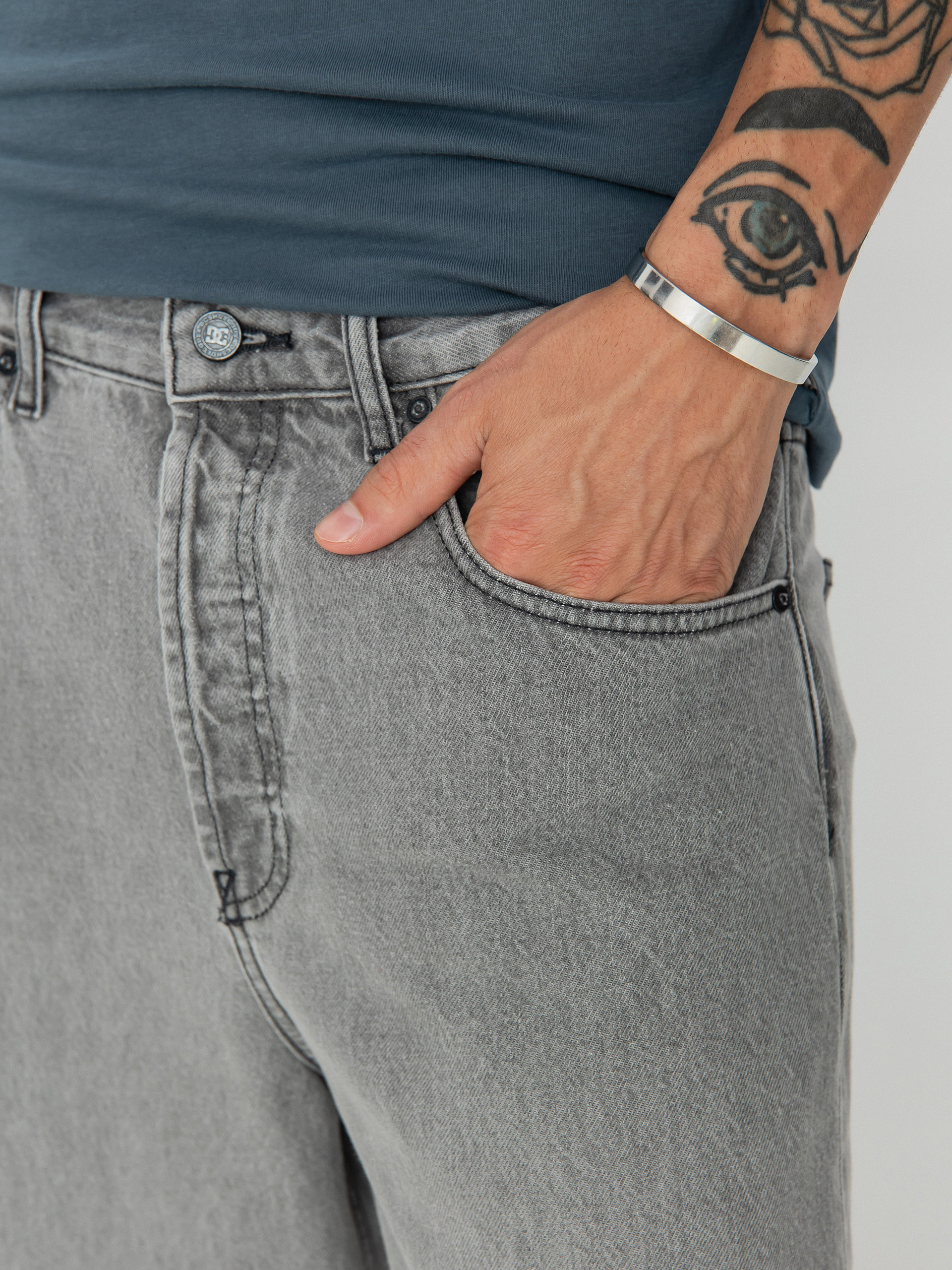 Pantaloni DC Worker Baggy (grey wash)
