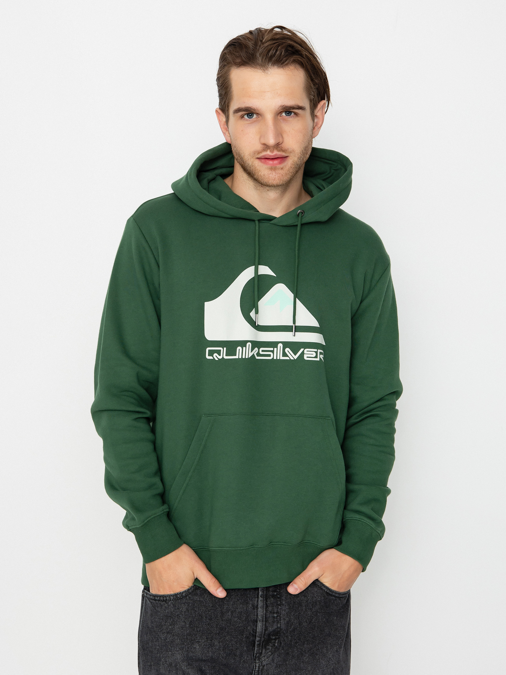 Hanorac cu glugă Quiksilver Big Logo HD (greener pastures)