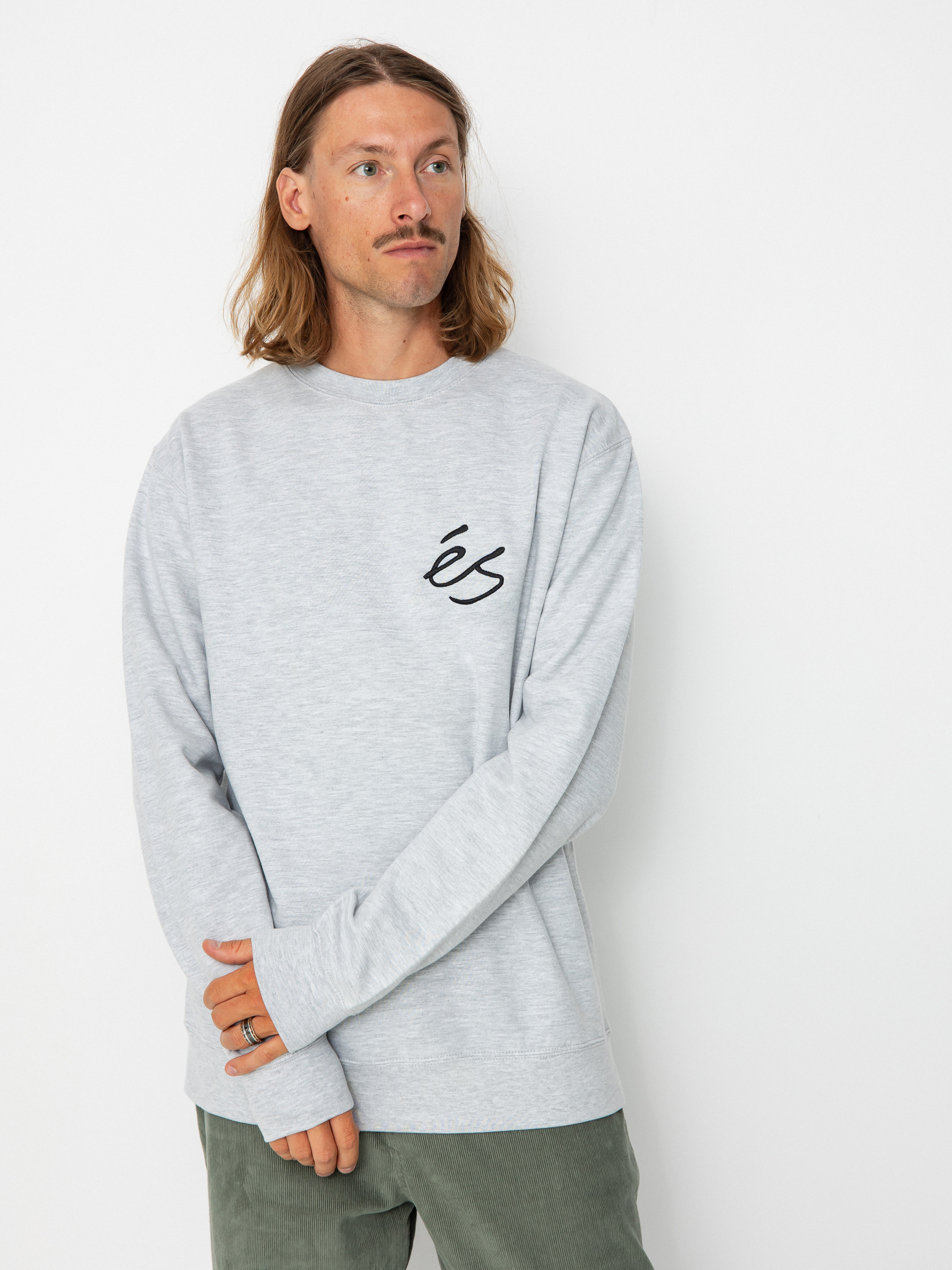 Hanorac eS Mini Script Crewneck (grey/heather)