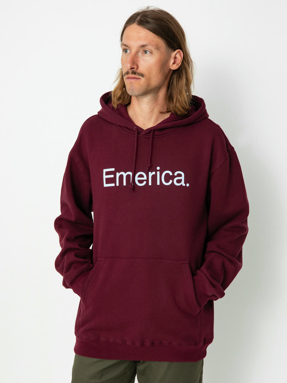 Hanorac cu glugă Emerica Pure Logo HD (burgundy)