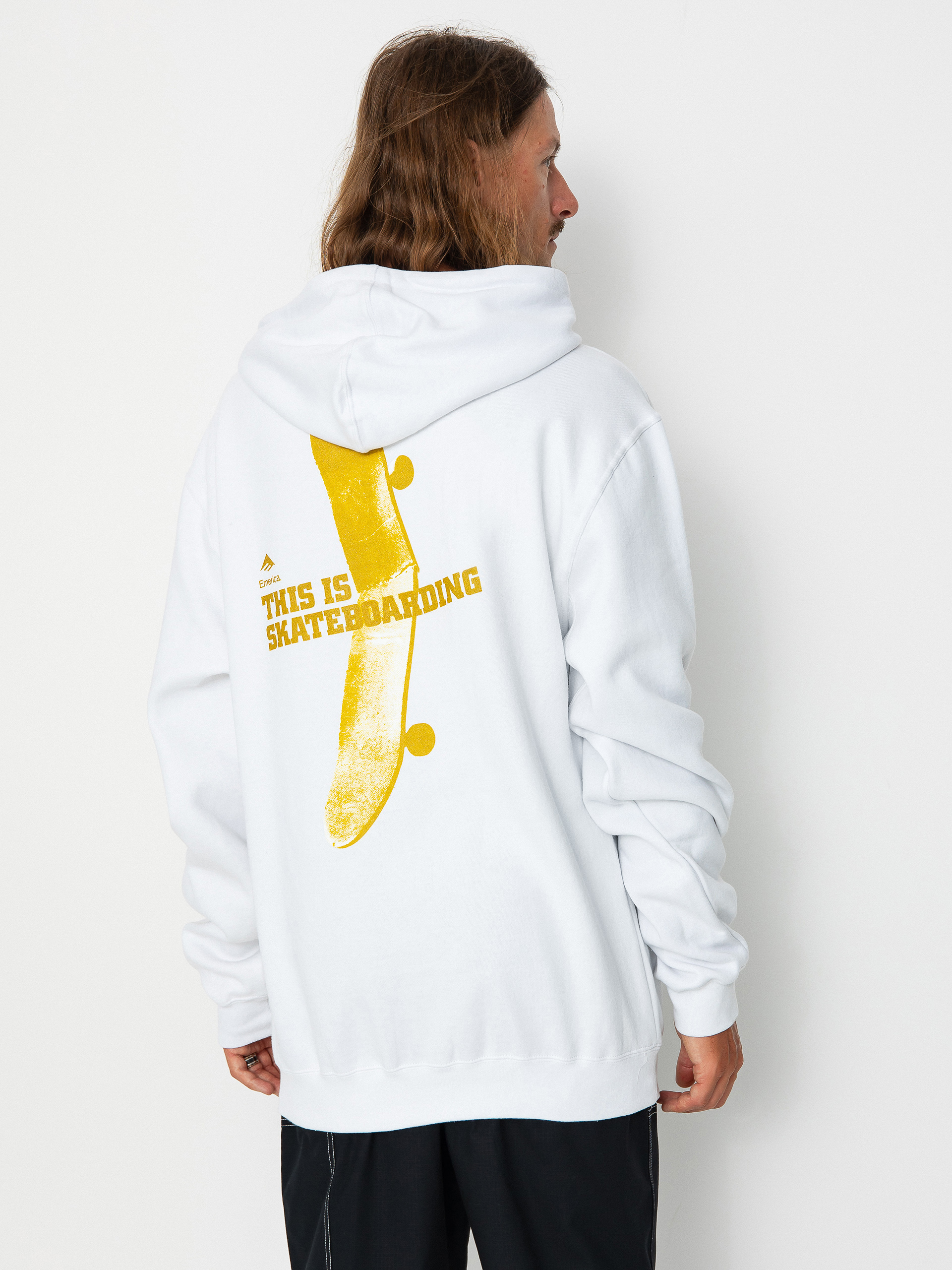 Hanorac cu glugă Emerica This Is Skateboarding HD (white)