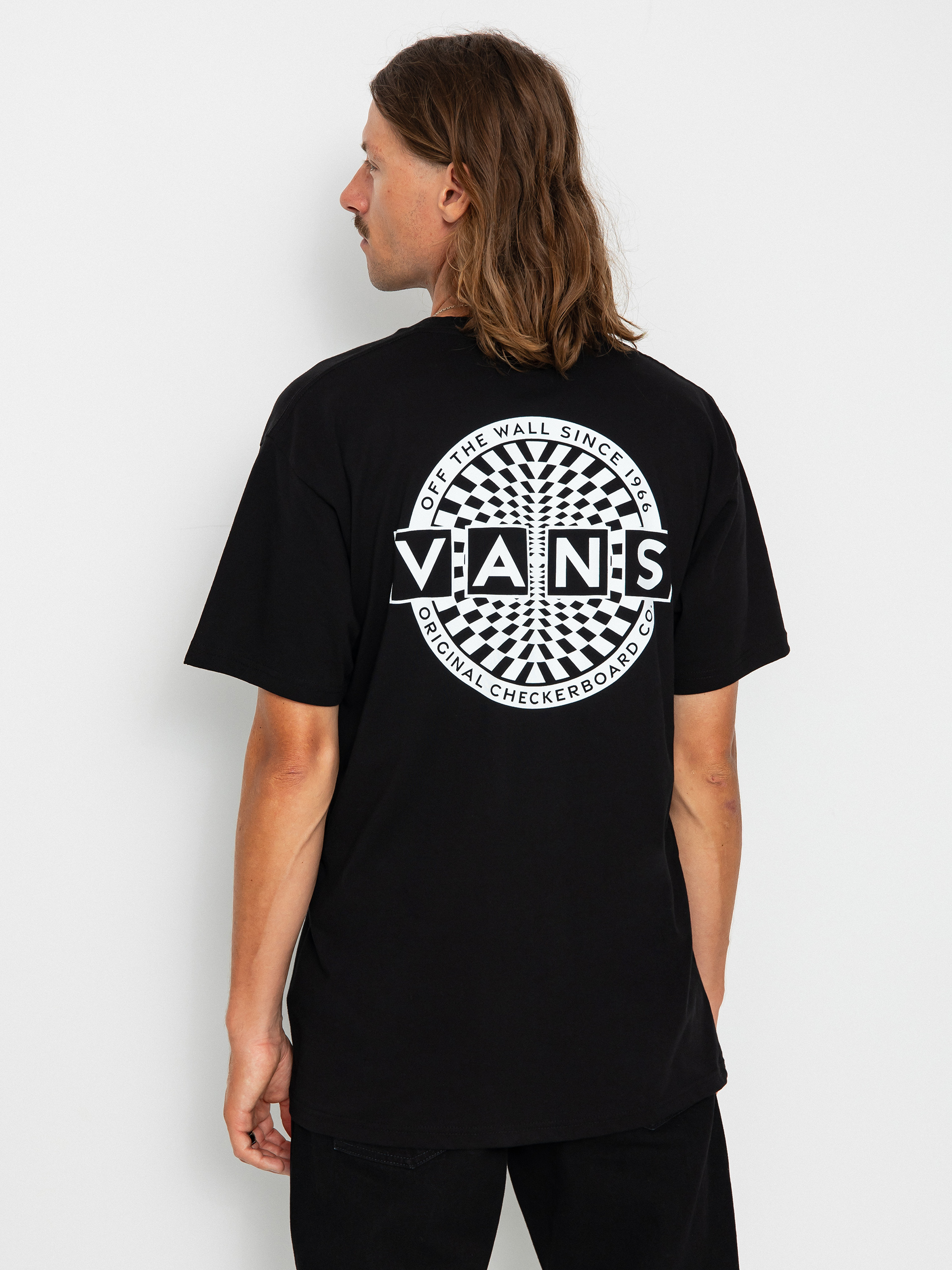 Tricou Vans Warped Checkerboard Logo (black)