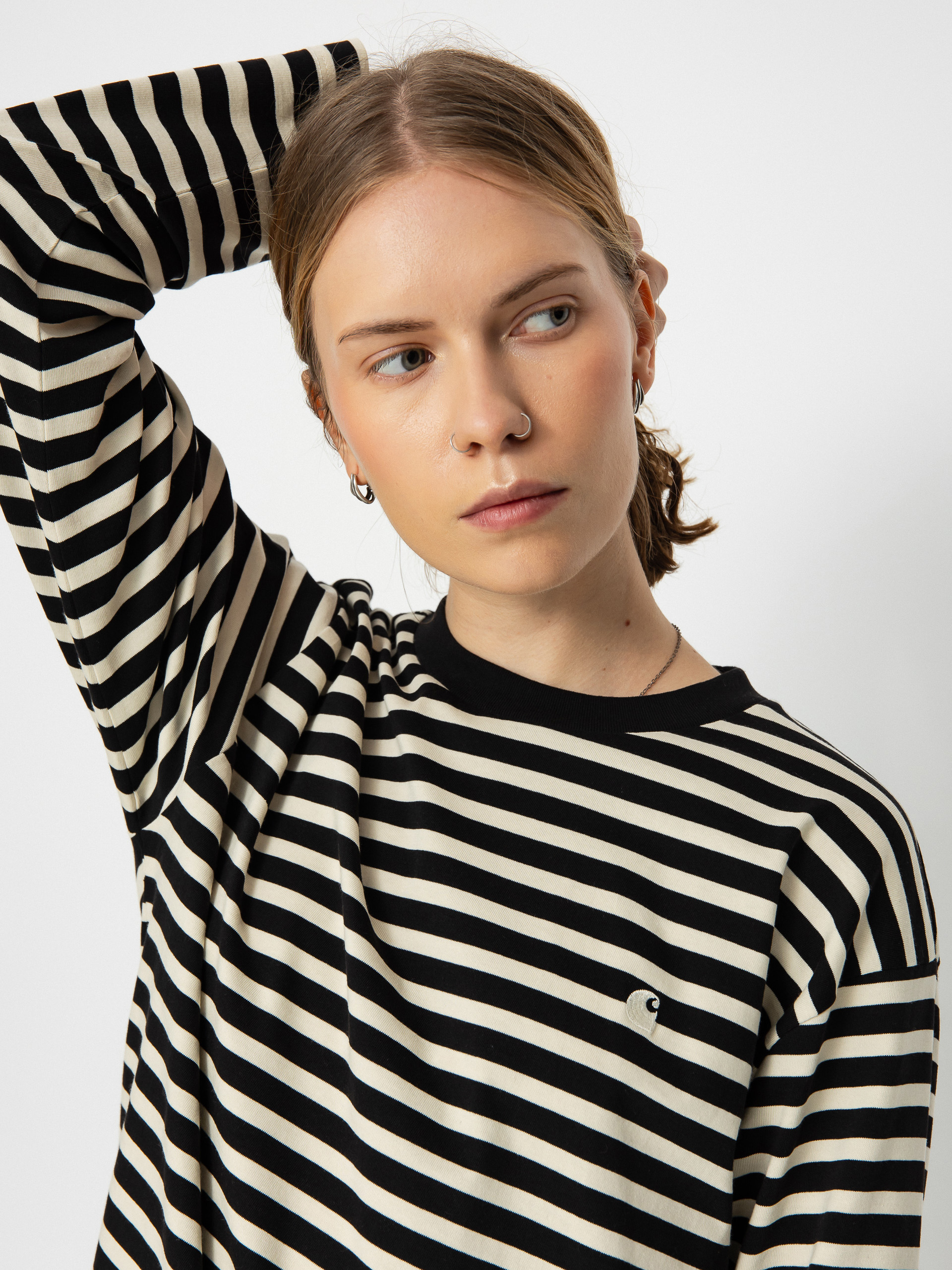 Longsleeve Carhartt WIP Seidler Wmn (seidler stripe black/salt)