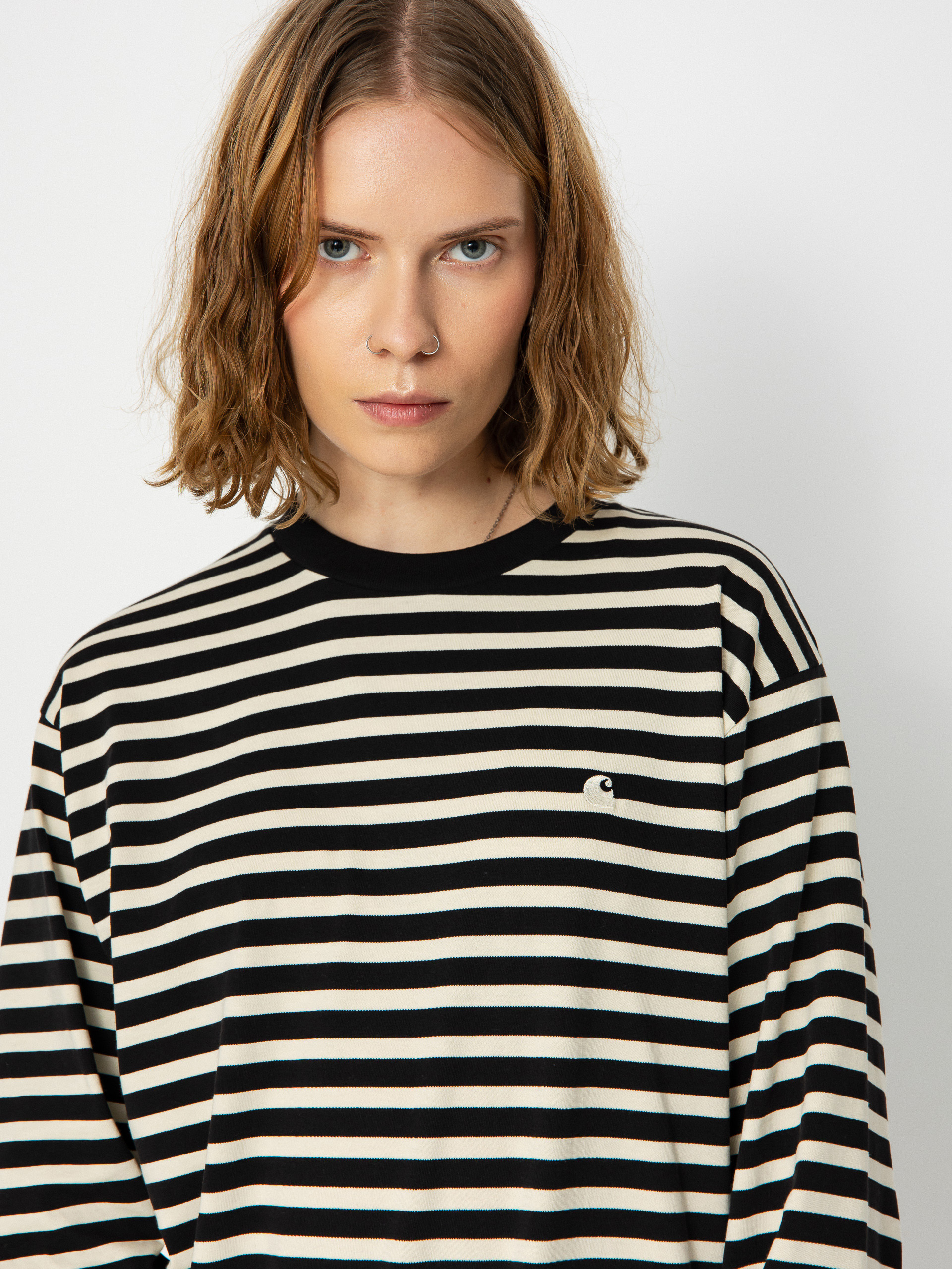 Longsleeve Carhartt WIP Seidler Wmn (seidler stripe black/salt)