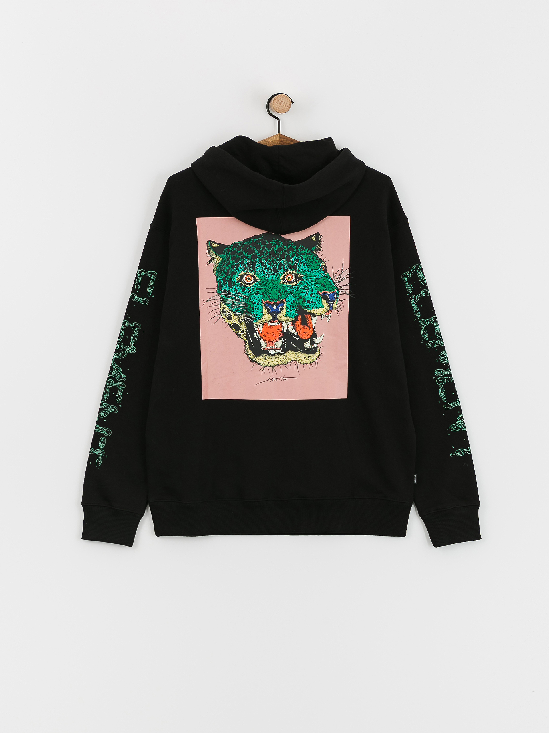 Hanorac cu glugă Element Hirotton Leopard (flint black)