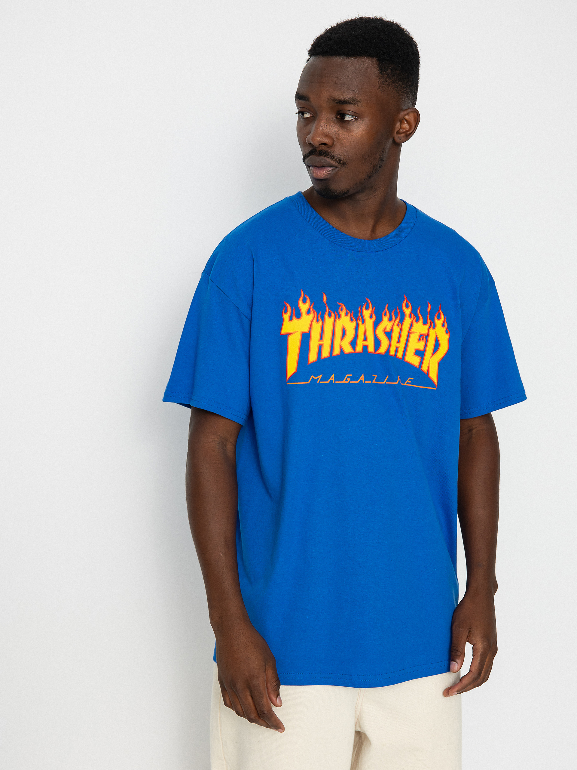 Tricou Thrasher Flame Logo (royal blue)