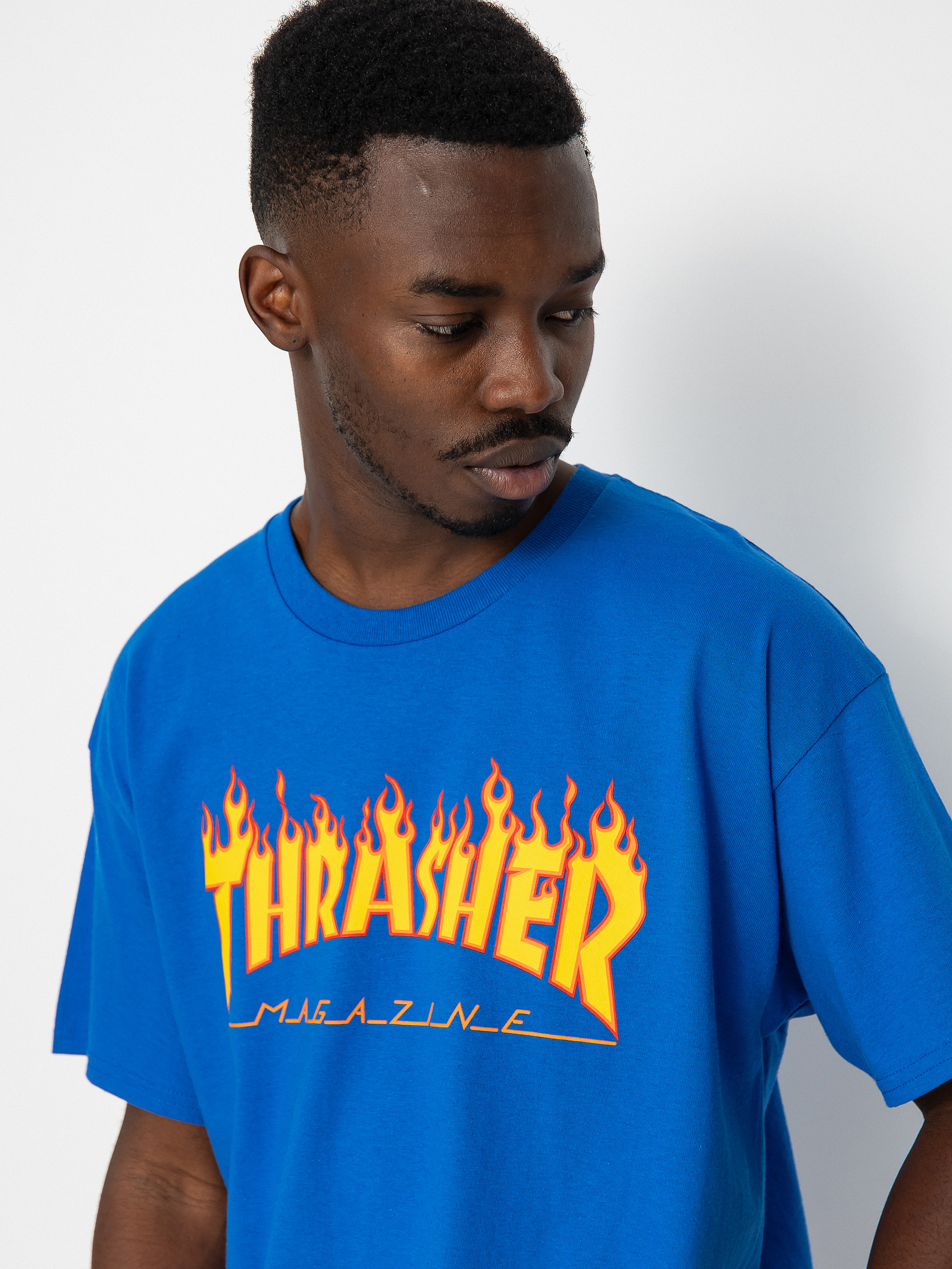 Tricou Thrasher Flame Logo (royal blue)