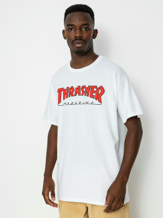 Tricou Thrasher Outlined (white/red)