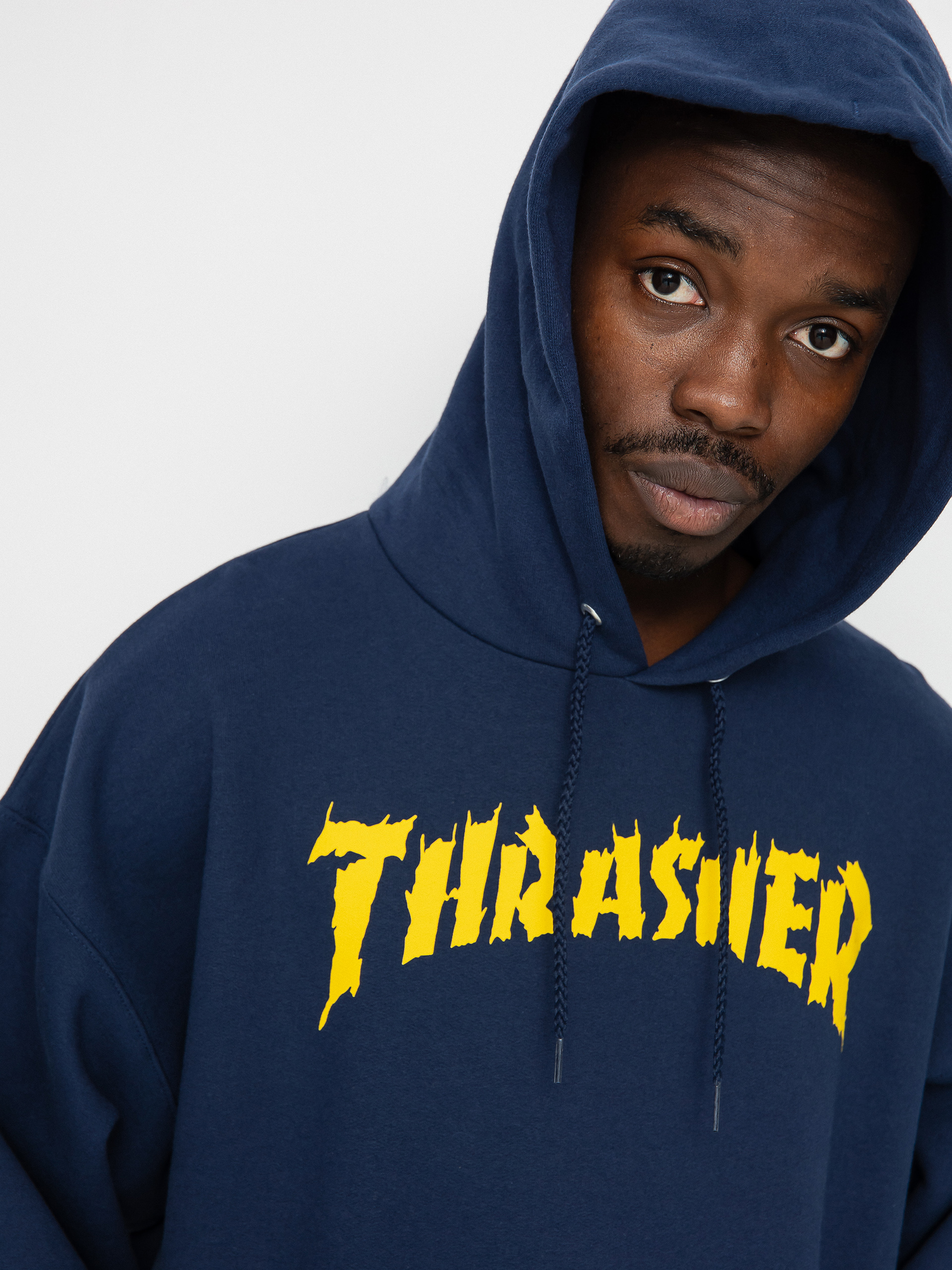 Hanorac cu glugă Thrasher Burn It Down HD (navy)