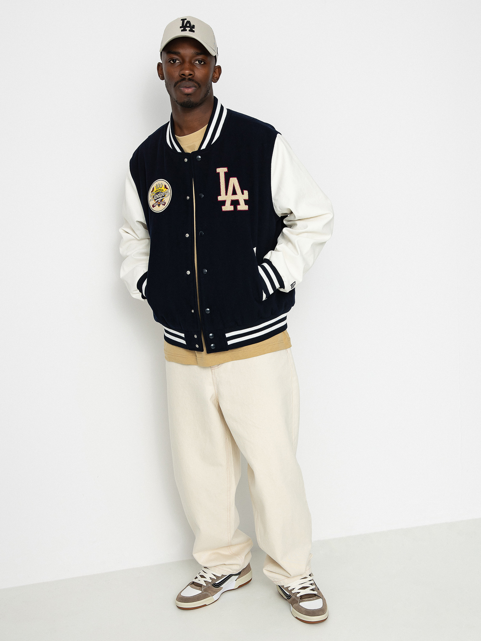 Geacă New Era MLB Varsity Los Angeles Dodgers (navy/off white)