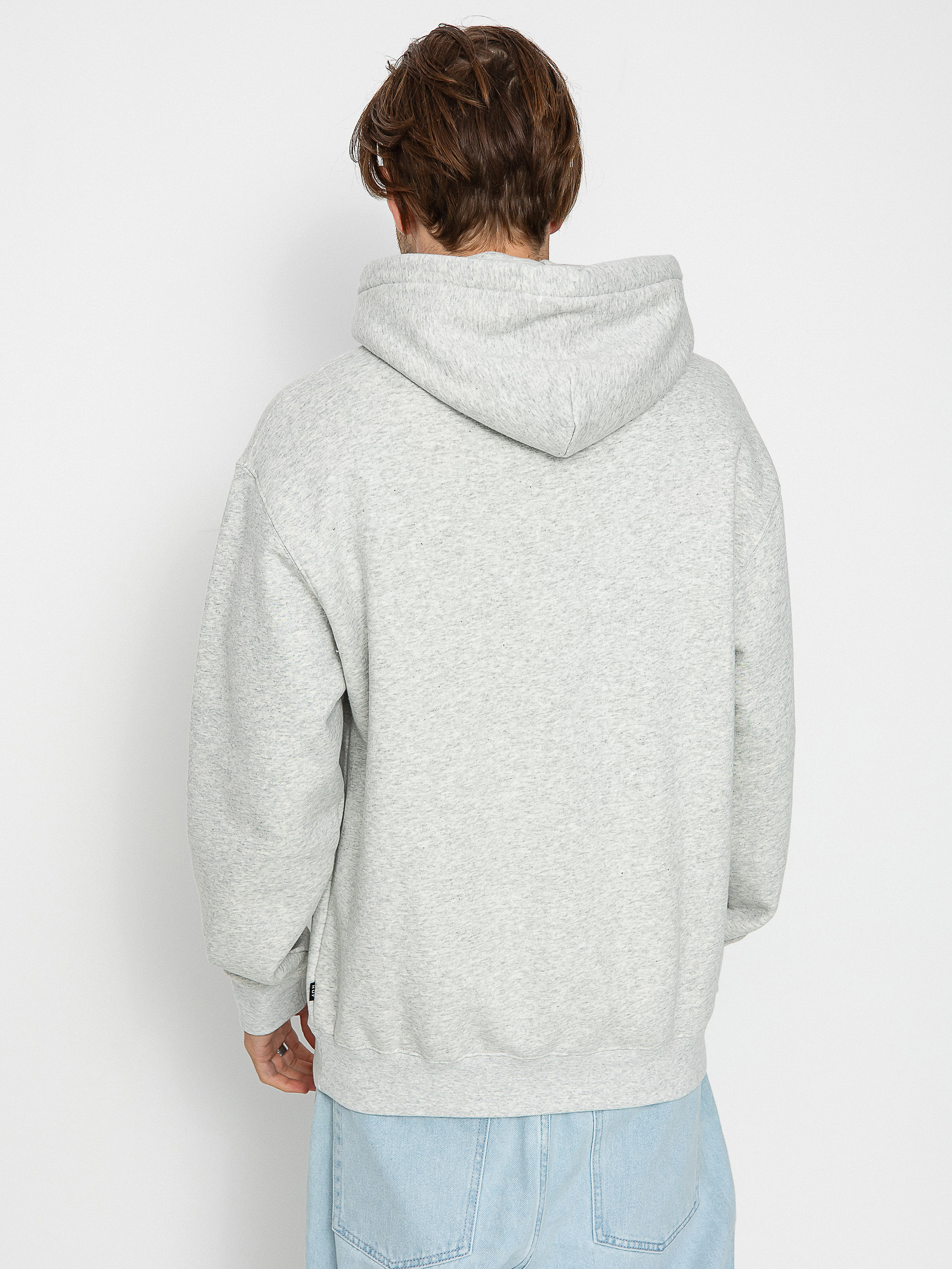 Hanorac cu glugă HUF Hat Trick HD (heather grey)