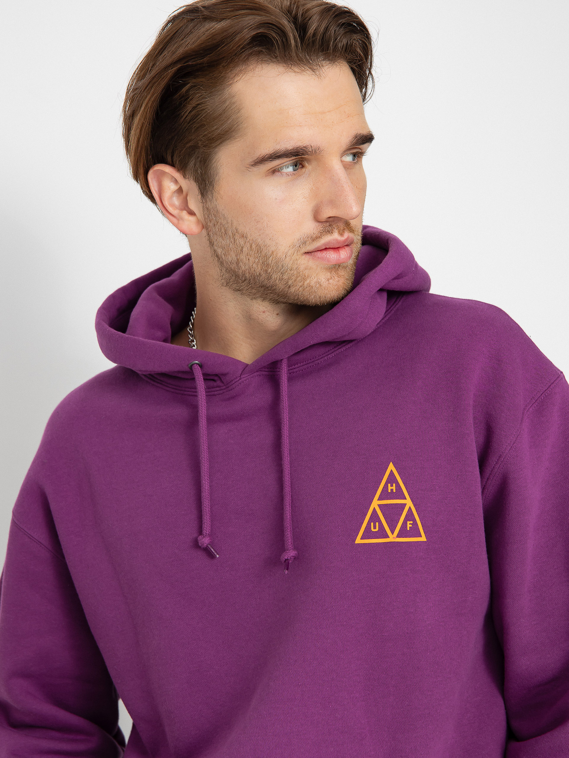Hanorac cu glugă HUF Triple Triangle HD (grape)