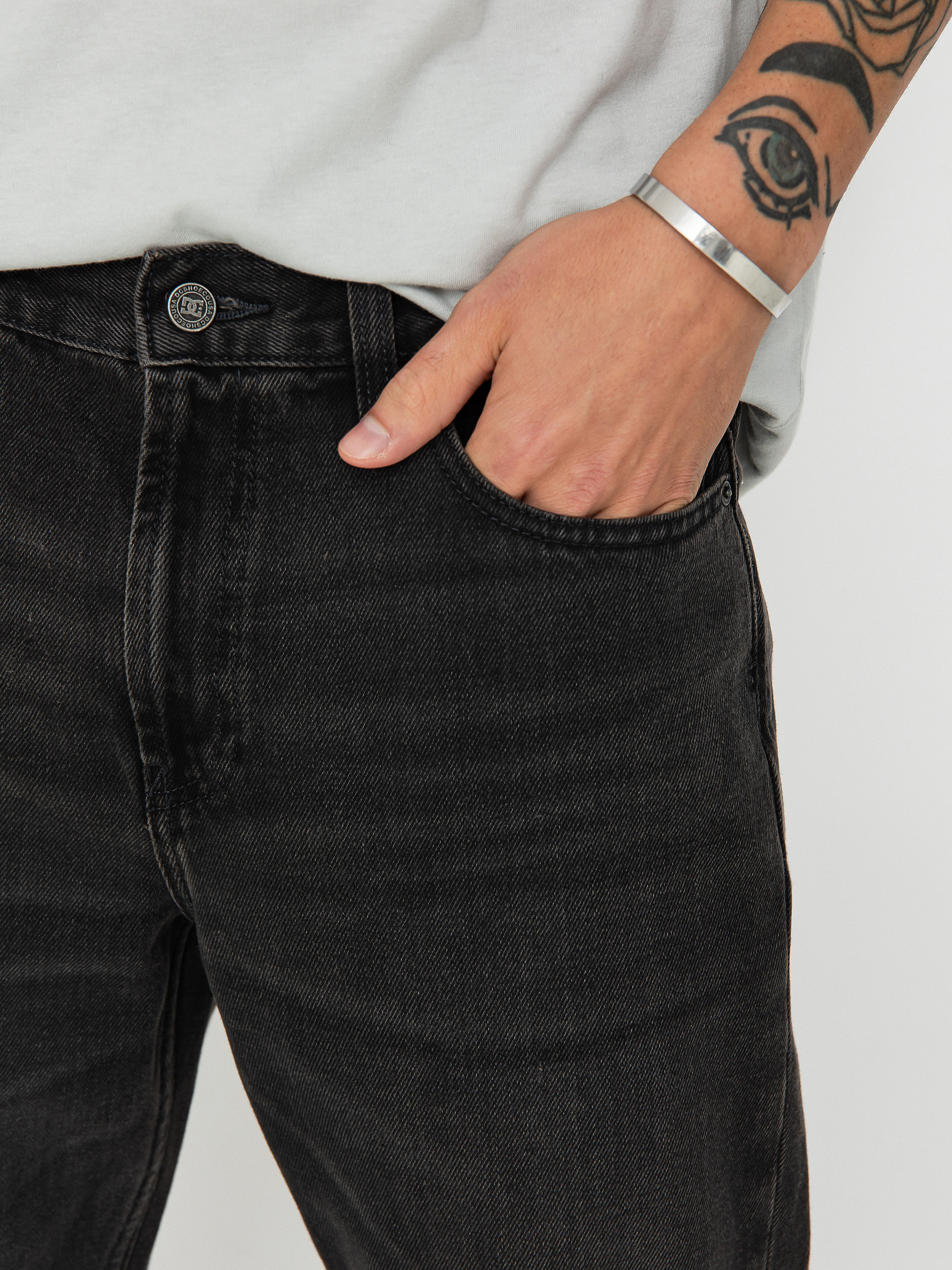Pantaloni DC Worker Relaxed (black denim)