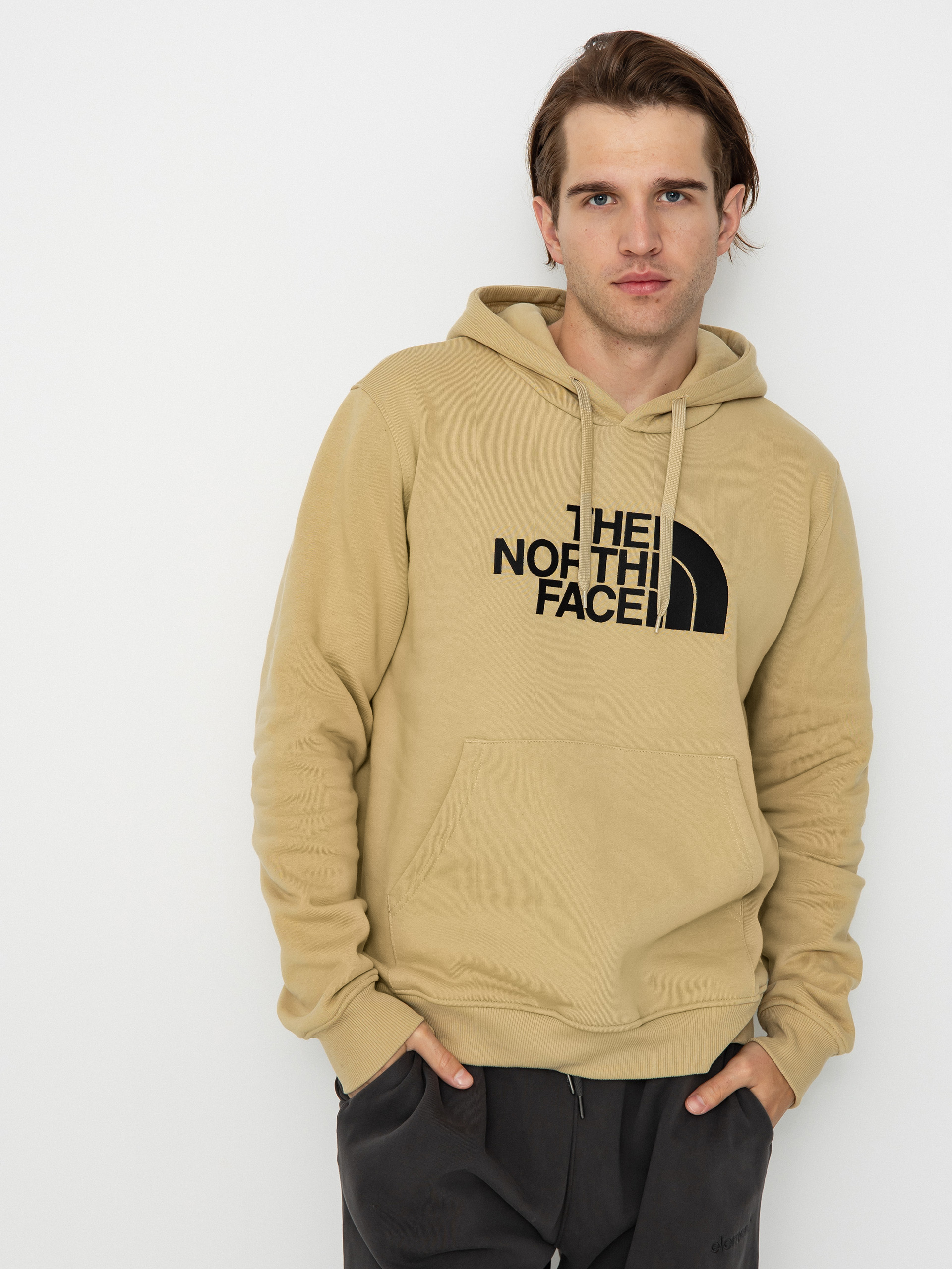 Hanorac cu glugă The North Face Drew Peak HD (khaki stone)
