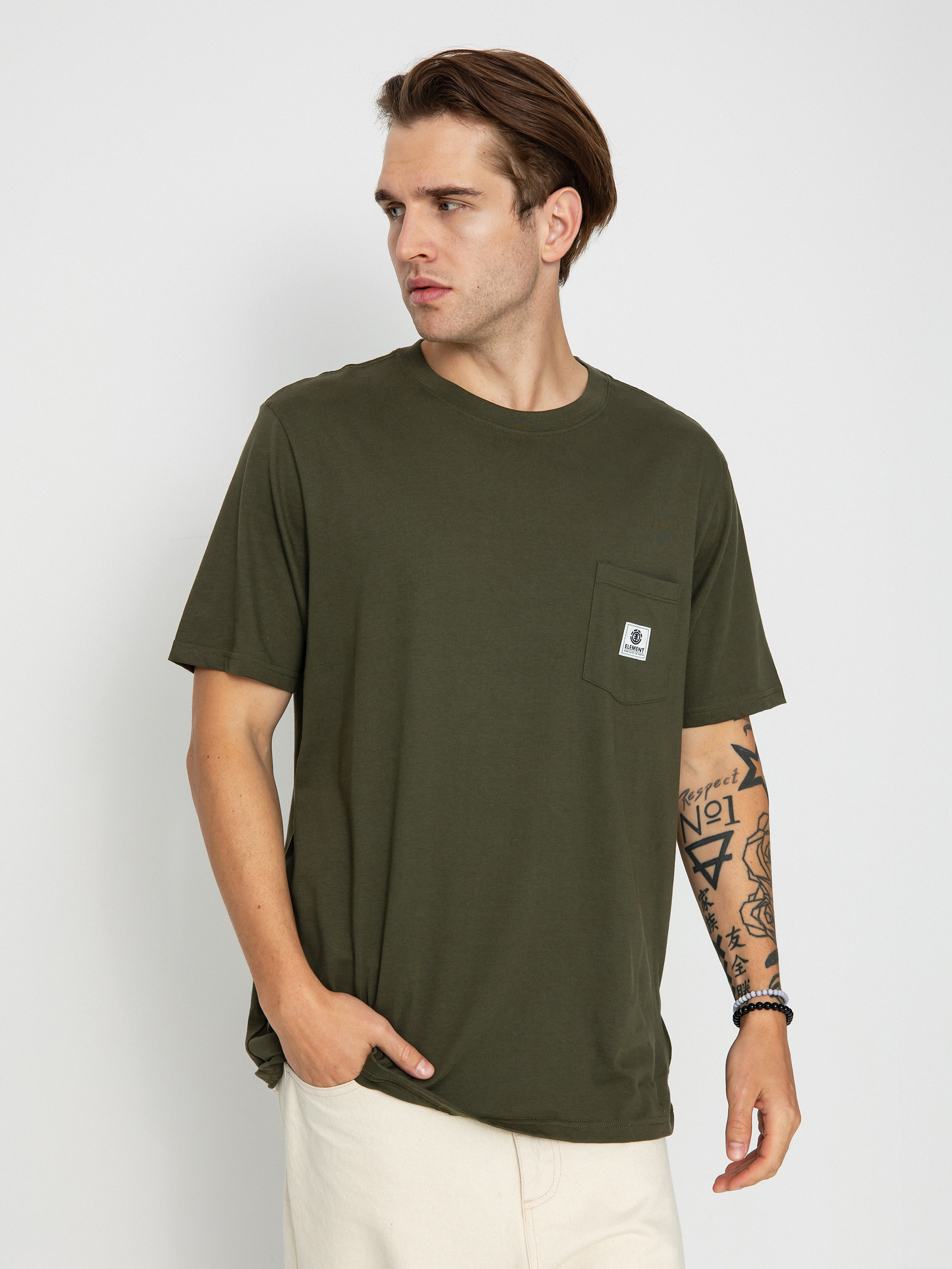 Tricou Element Basic Pocket Label (forest night)