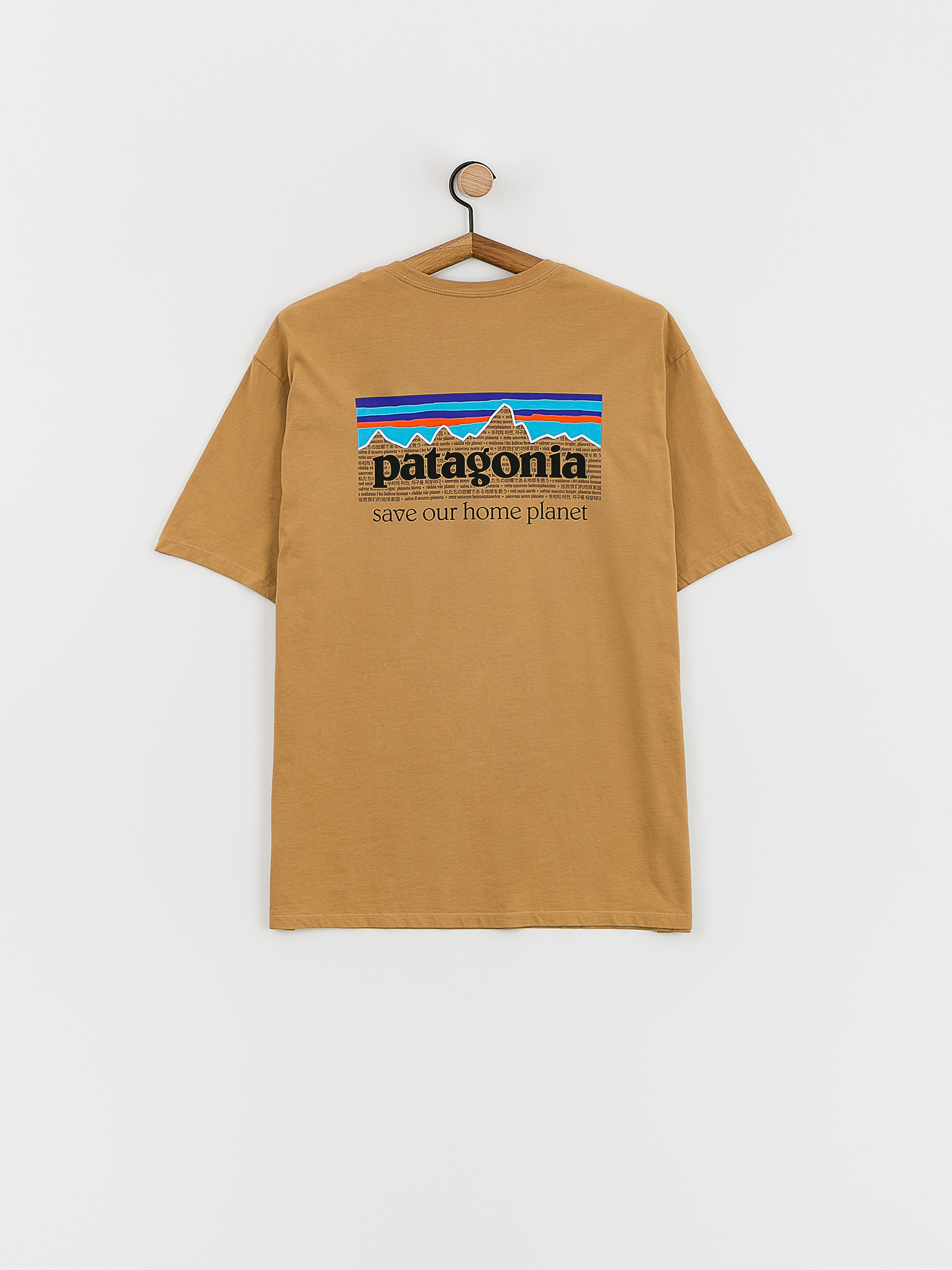 Tricou Patagonia P 6 Mission Organic (grayling brown)