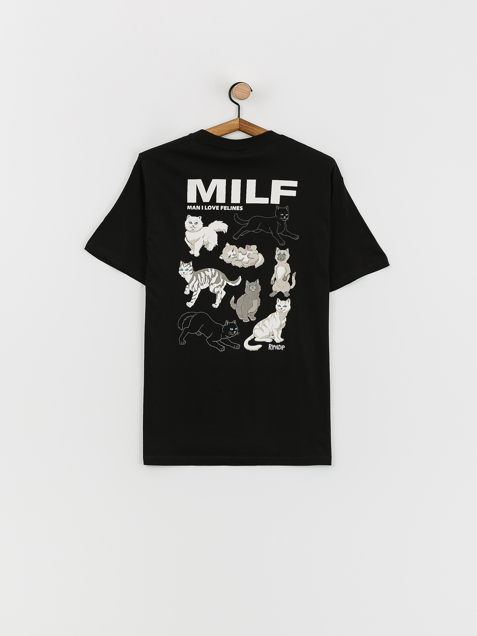Tricou RipNDip Man I Love Felines (black)