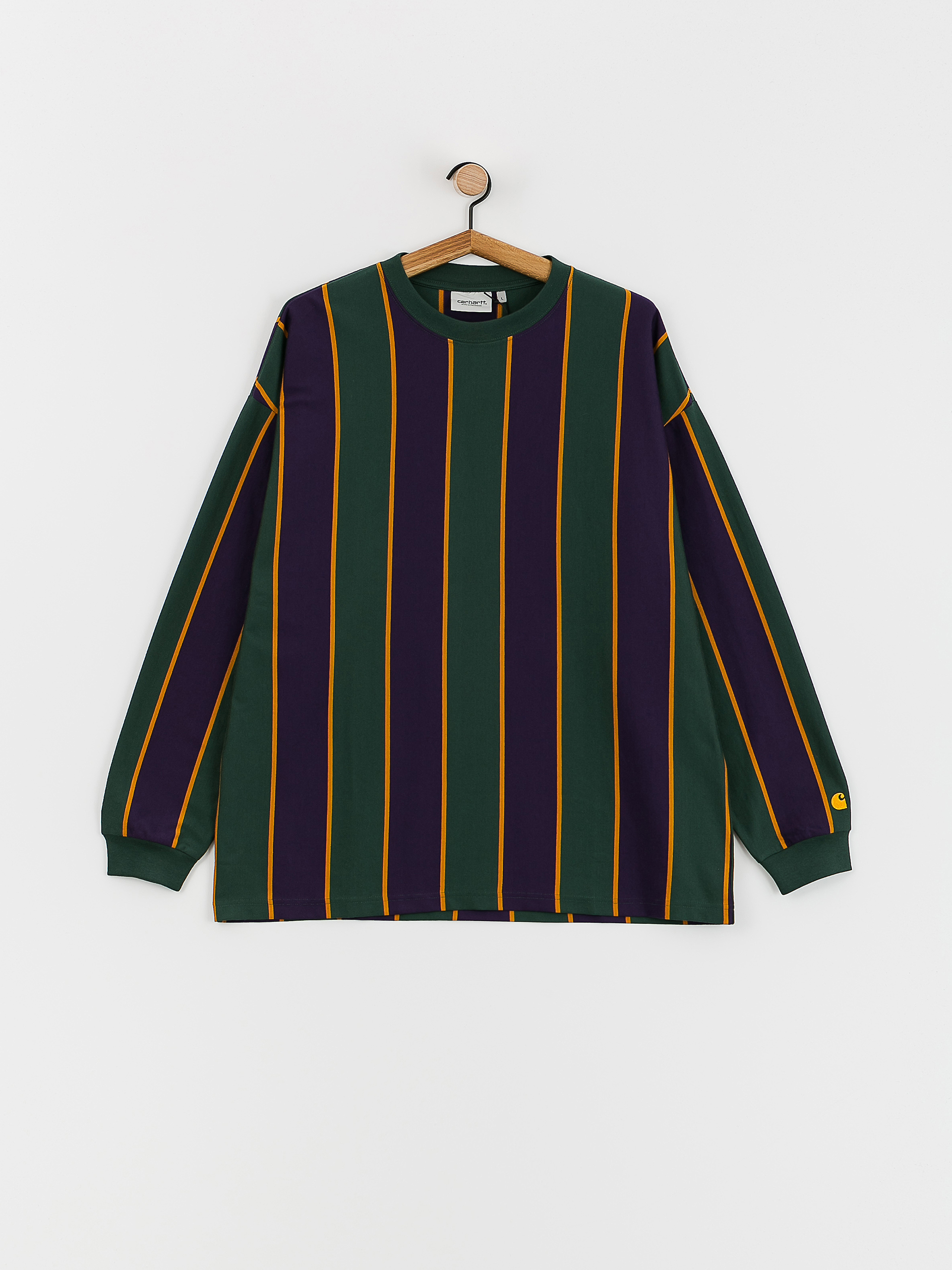Longsleeve Carhartt WIP Ruben (ruben stripe discovery green/cassis)