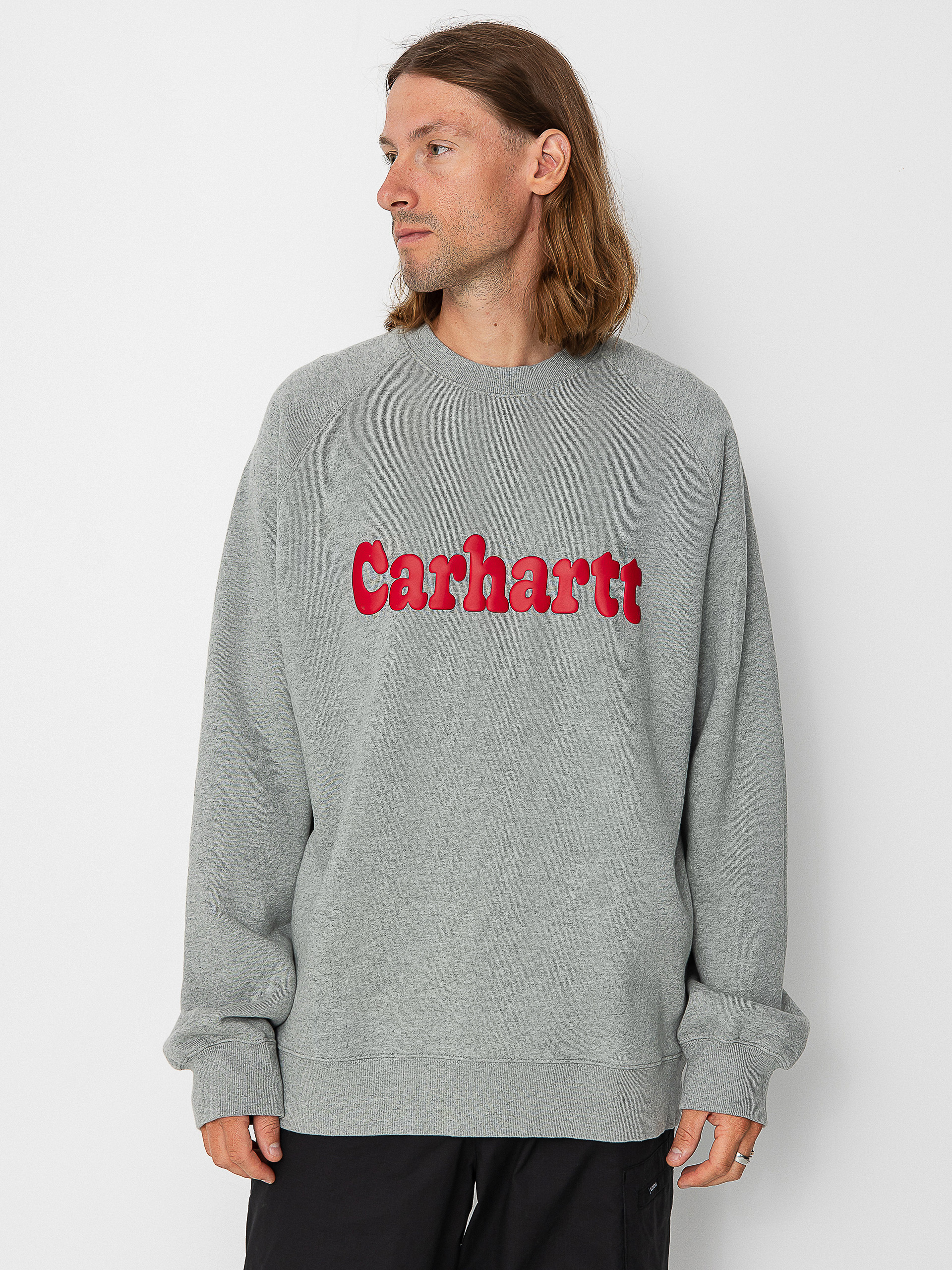 Hanorac Carhartt WIP Bubbles (grey heather/cherry)