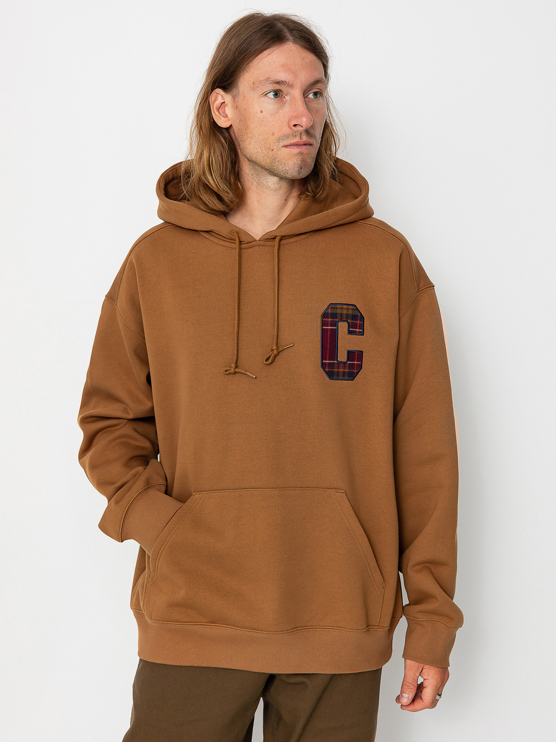 Hanorac cu glugă Carhartt WIP Wiles HD (hamilton brown)