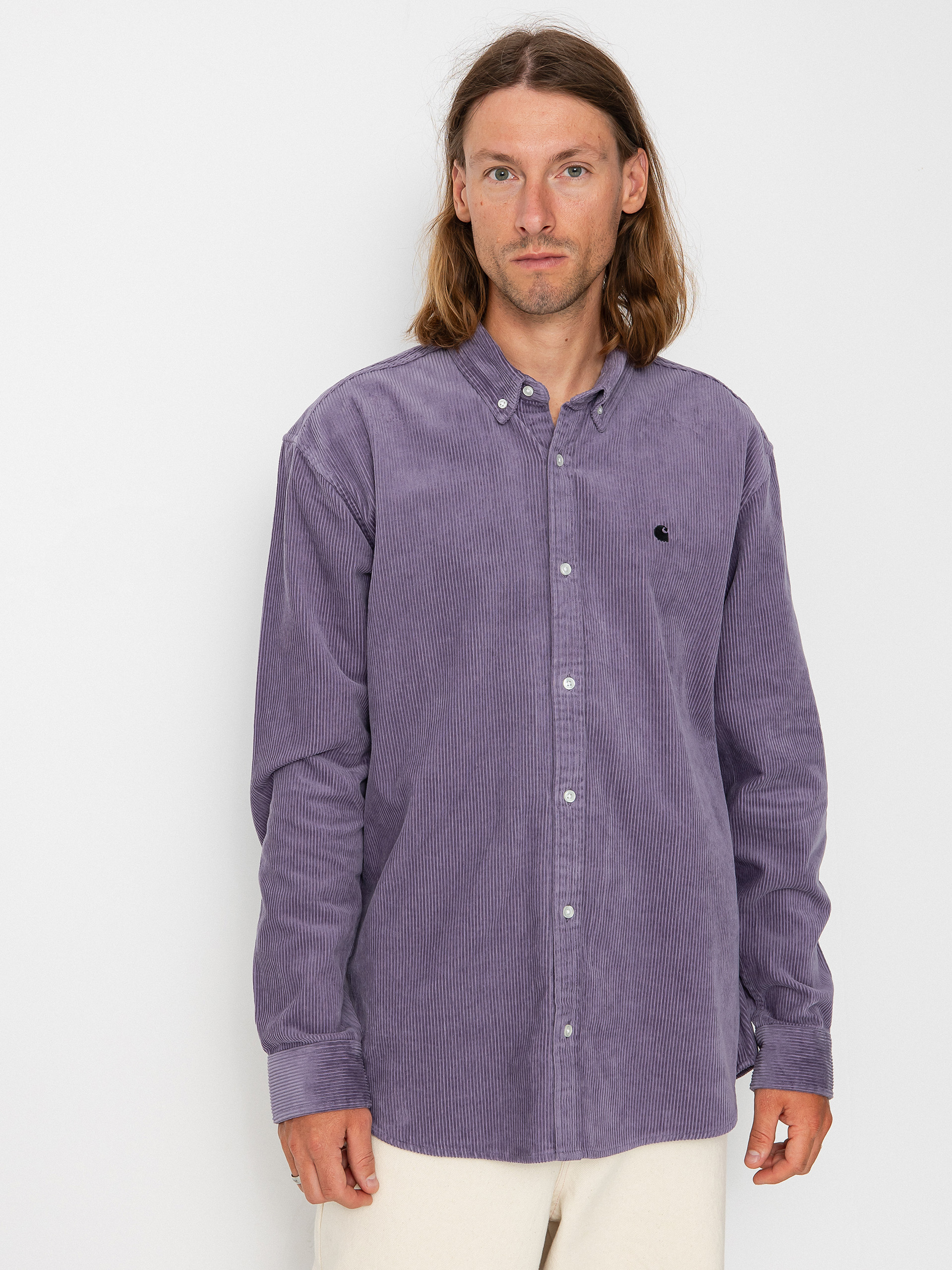 Cămașă Carhartt WIP Madison Cord (glassy purple/black)
