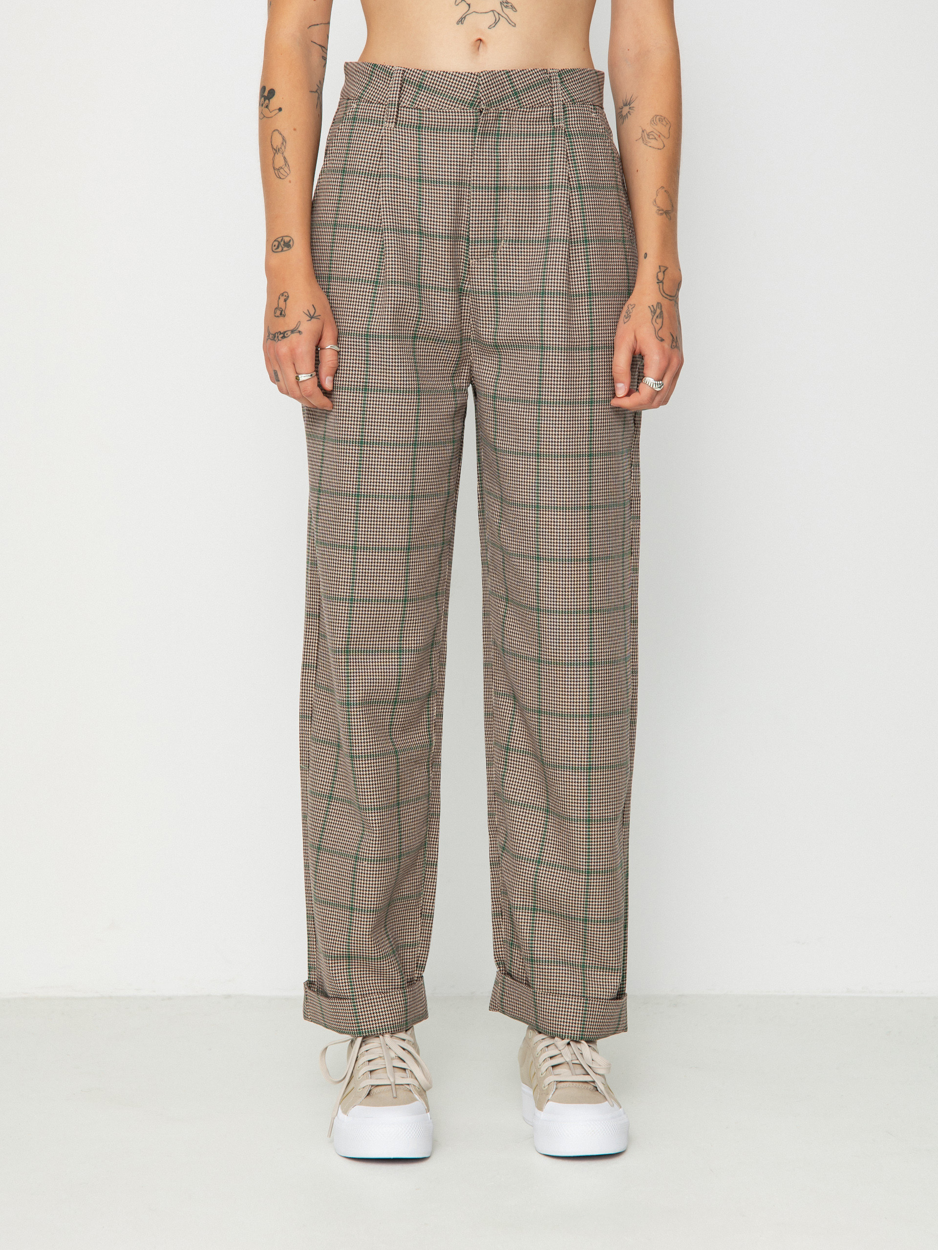 Pantaloni Brixton Victory Trouser Wmn (sesame/seal brown)
