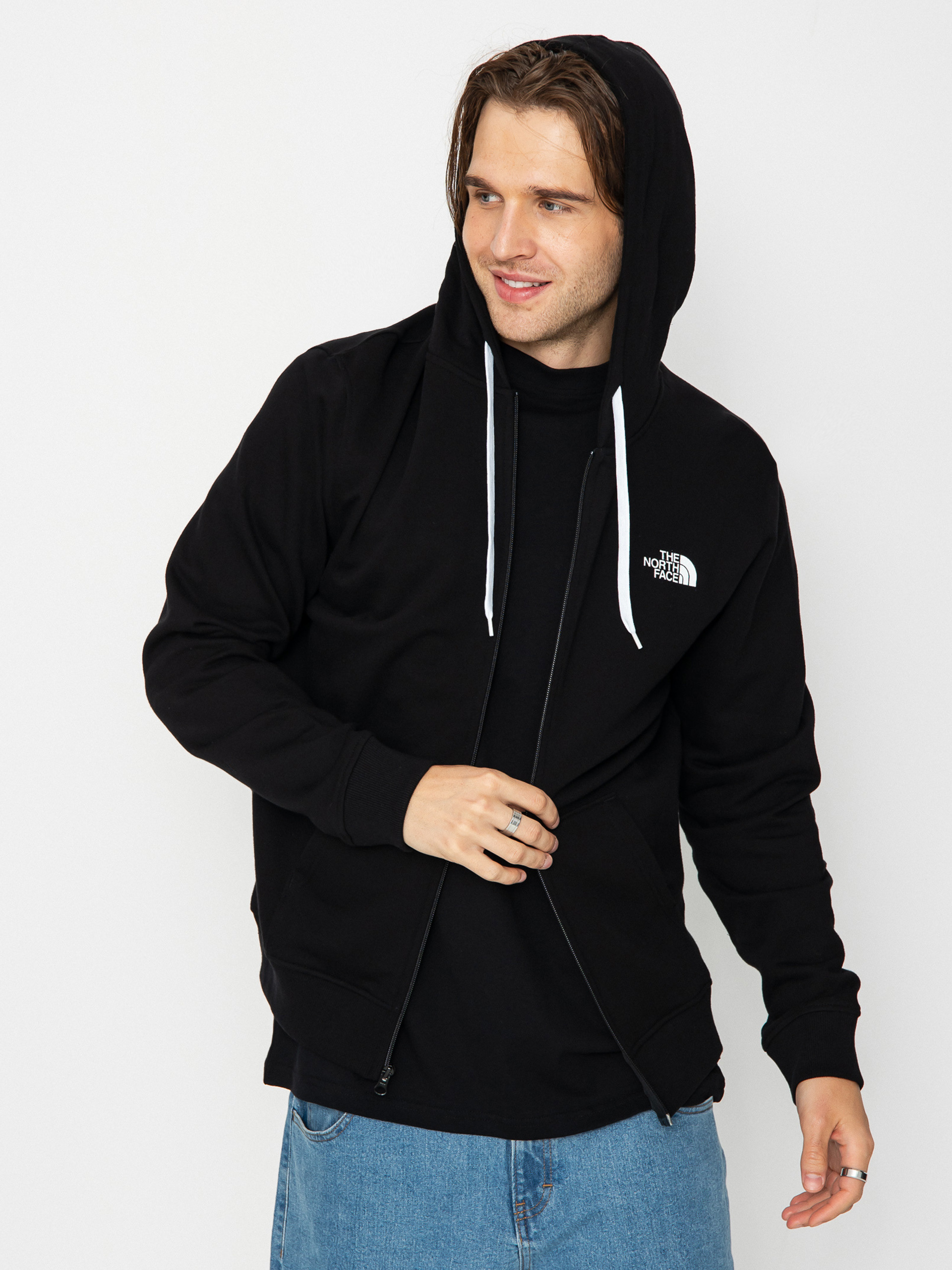 Hanorac cu glugă The North Face Open Gate Zhd (tnf black/tnf white)