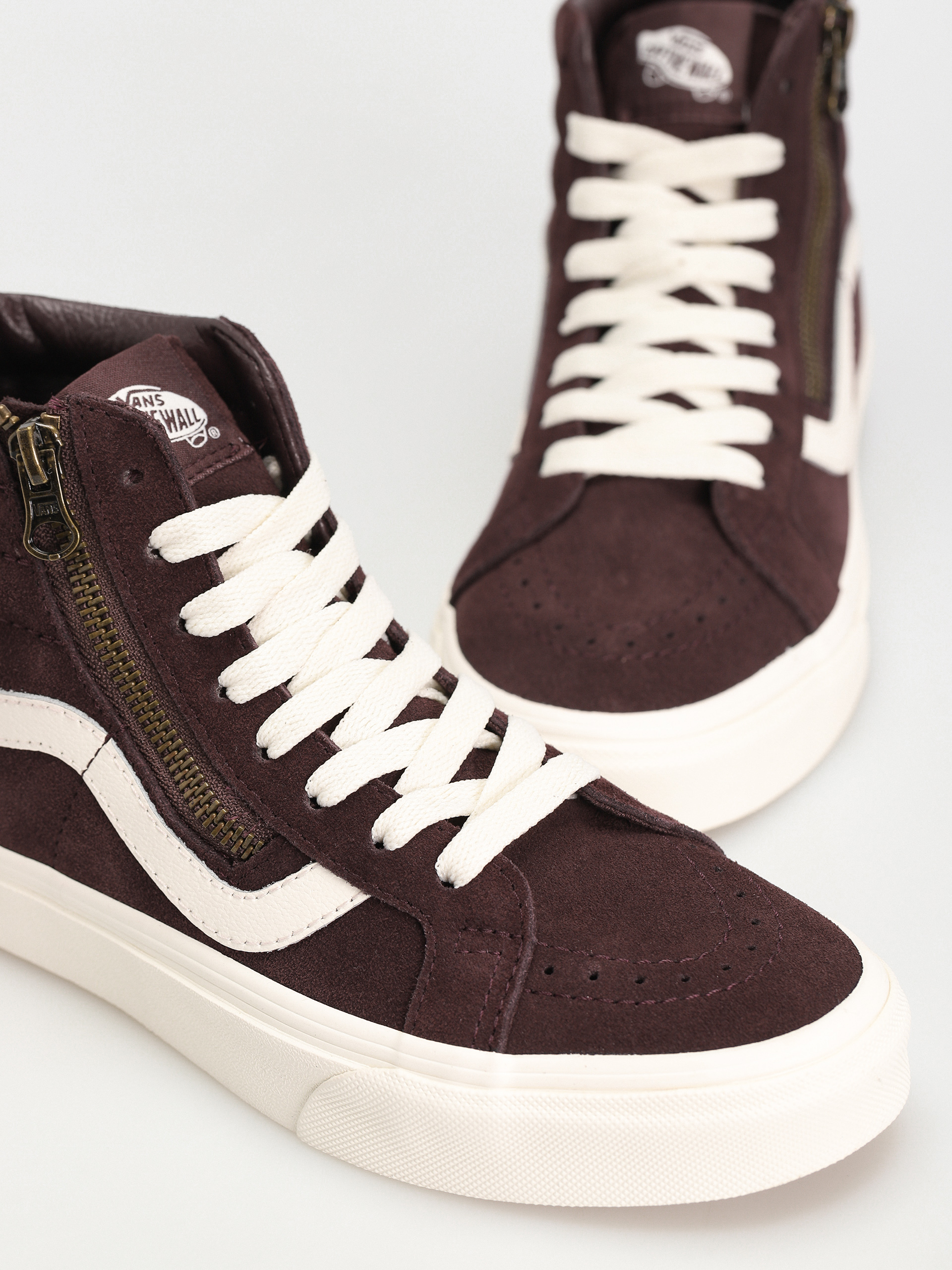Pantofi Vans Sk8 Hi Reissue Side Zip (cozy hug dark brown)