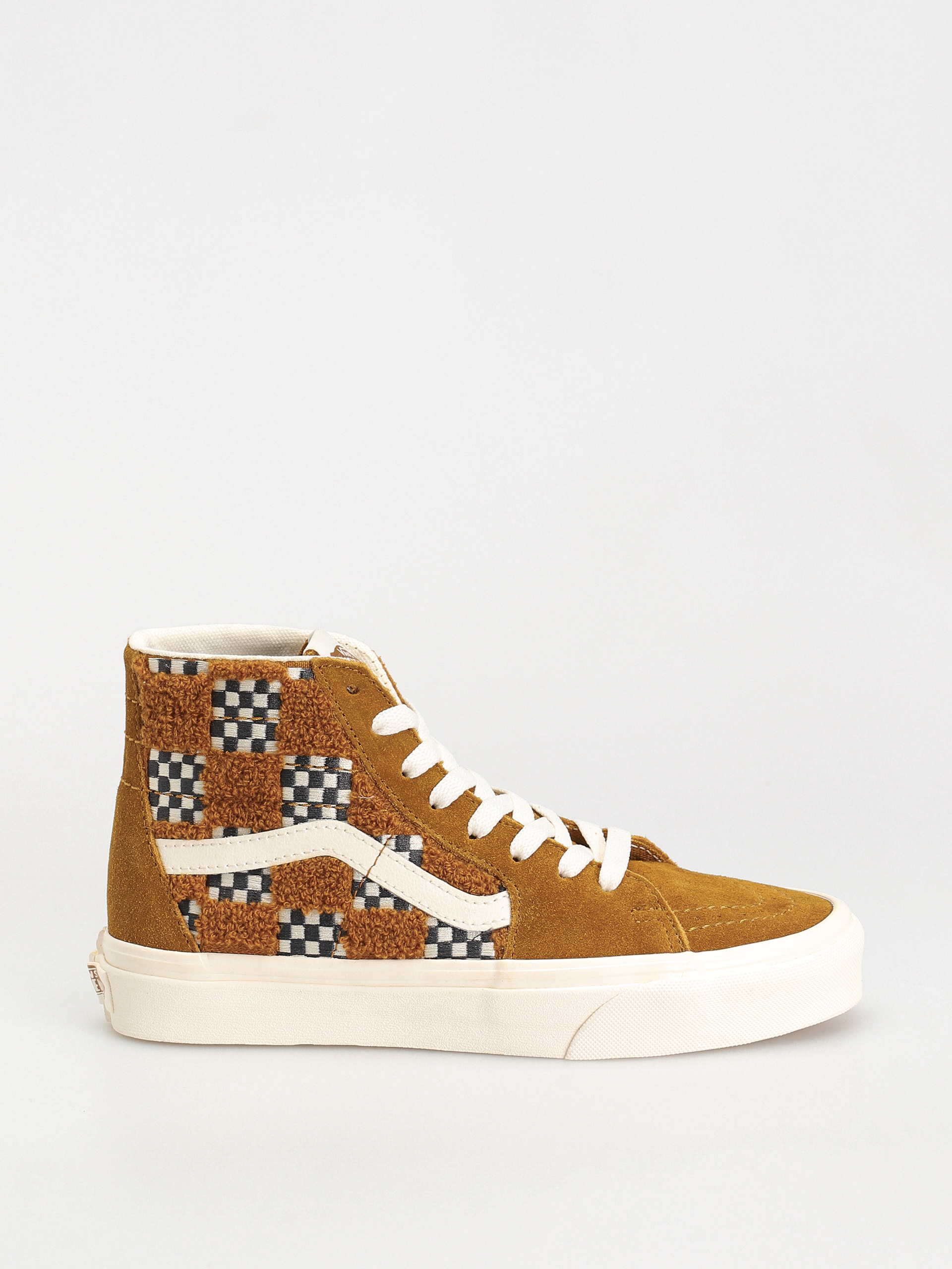 Pantofi Vans Sk8 Hi Tapered (tufted check golden brown)