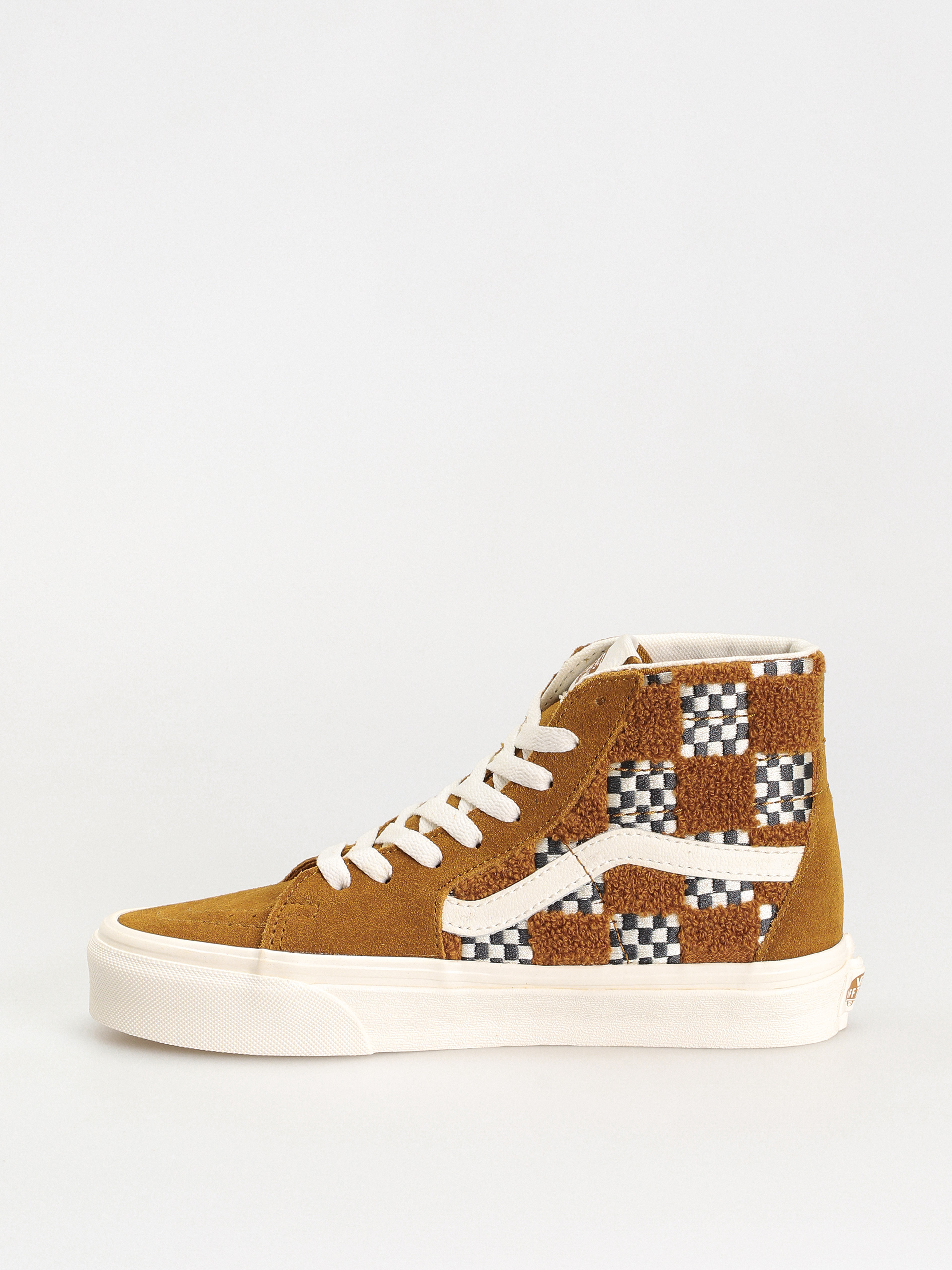 Pantofi Vans Sk8 Hi Tapered (tufted check golden brown)